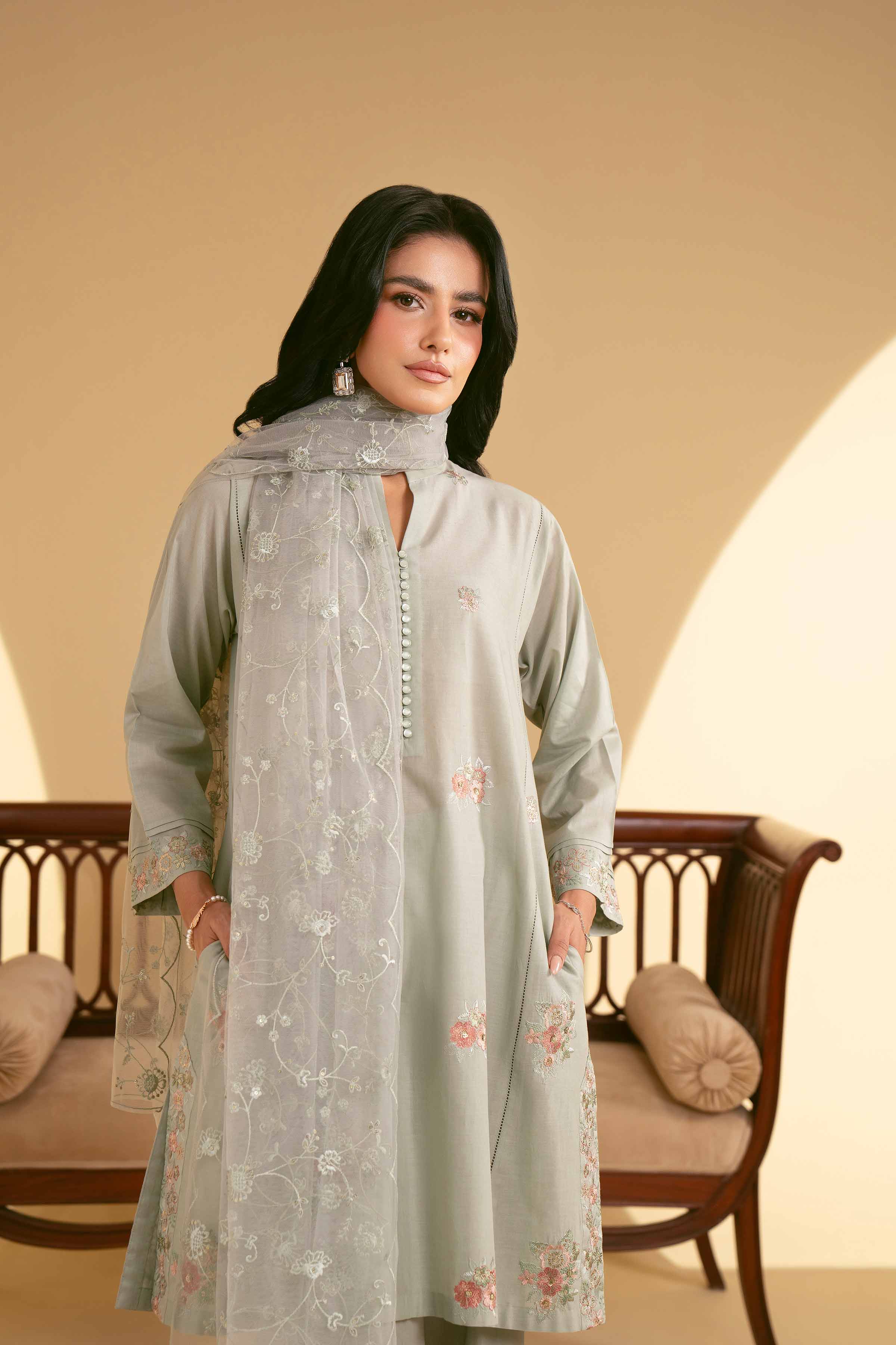 3 Piece - Embroidered Suit - KFE25-42