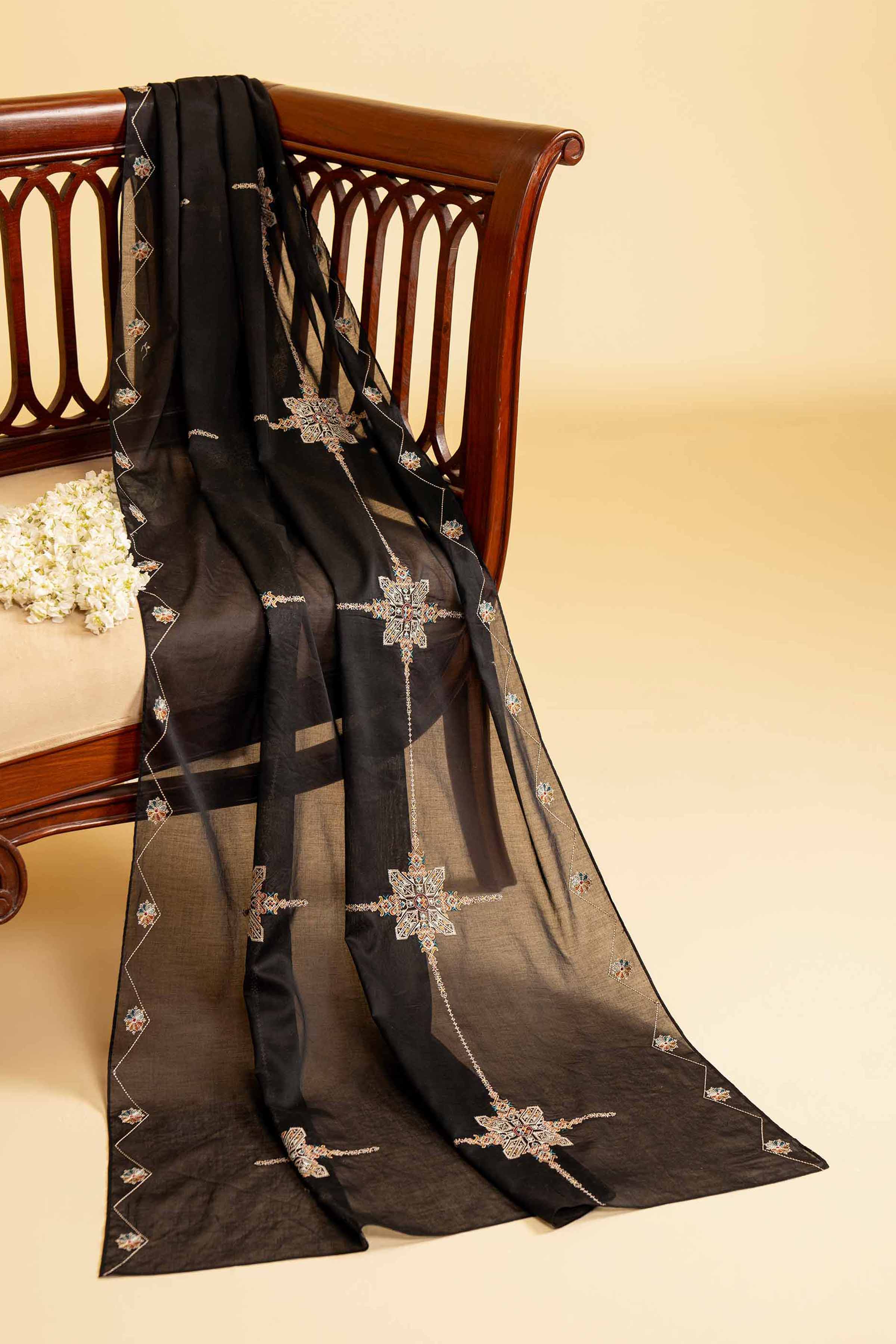 Embroidered Dupatta - KFE25-52