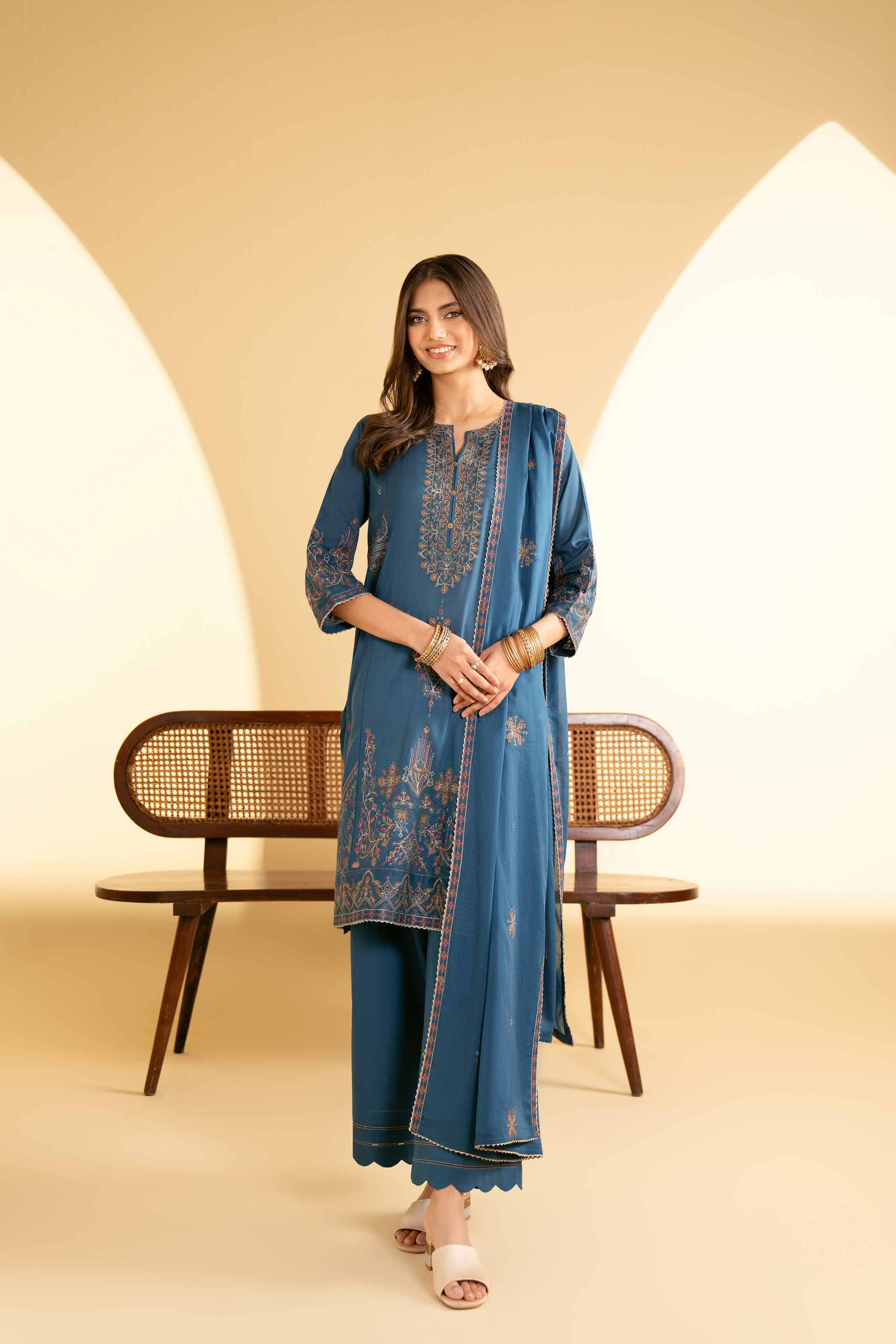 3 Piece - Embroidered Suit - KFE25-60