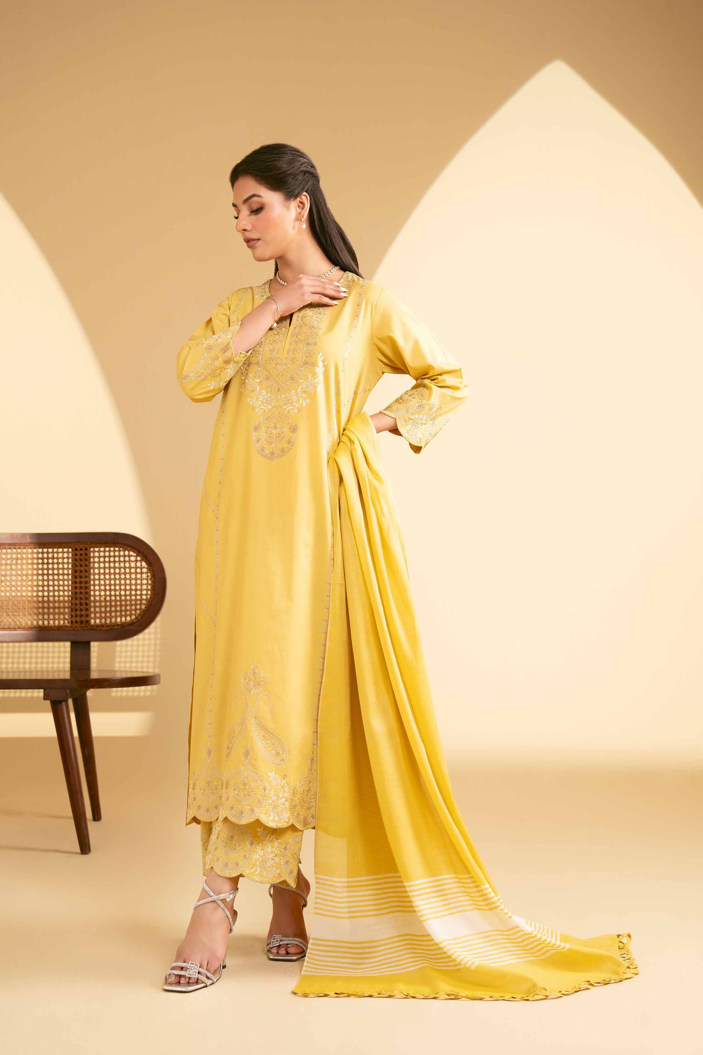 3 Piece - Embroidered Suit - KFE25-62