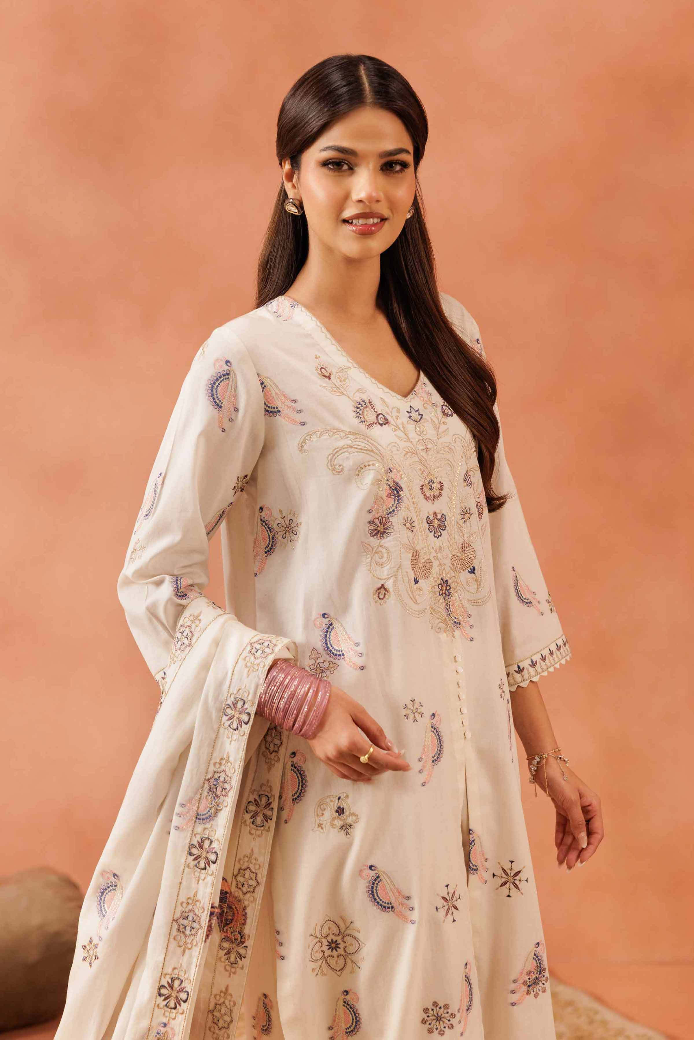 3 Piece - Embroidered Suit - KFE25-74