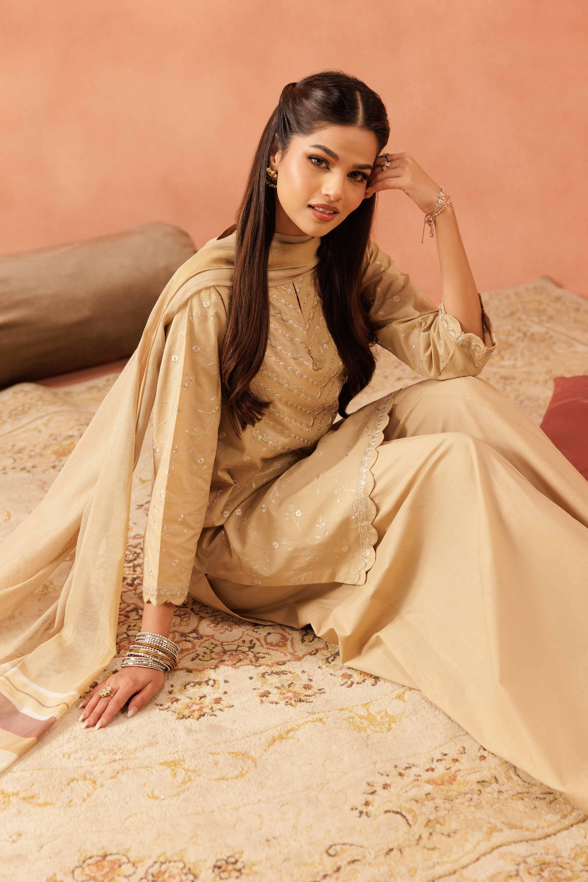 3 Piece - Embroidered Suit - KFE25-85