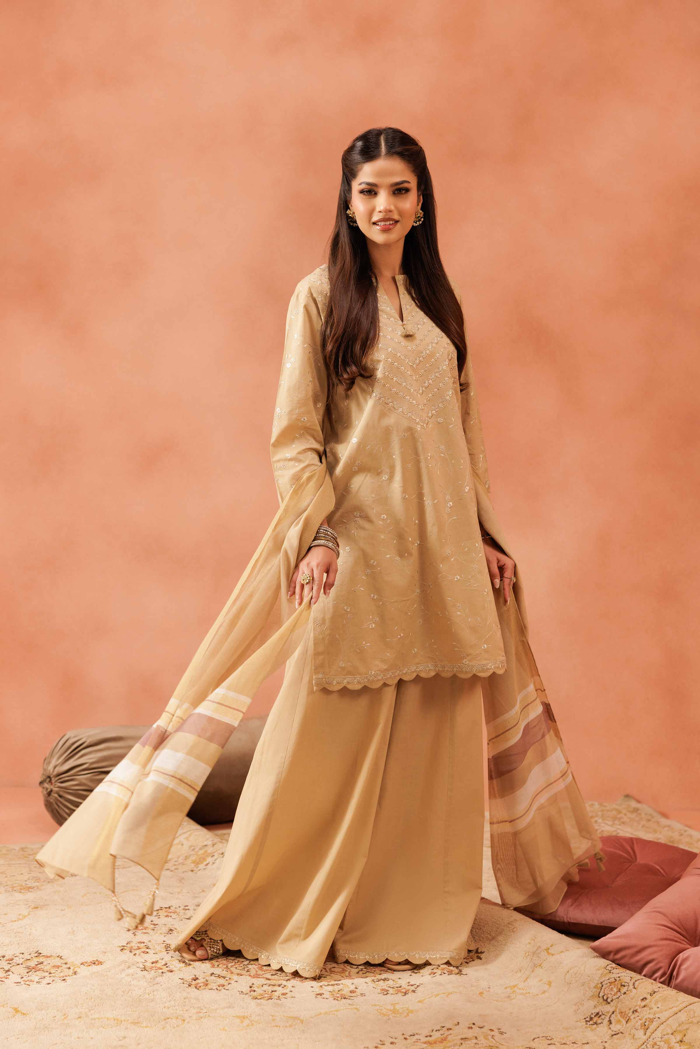 3 Piece - Embroidered Suit - KFE25-85