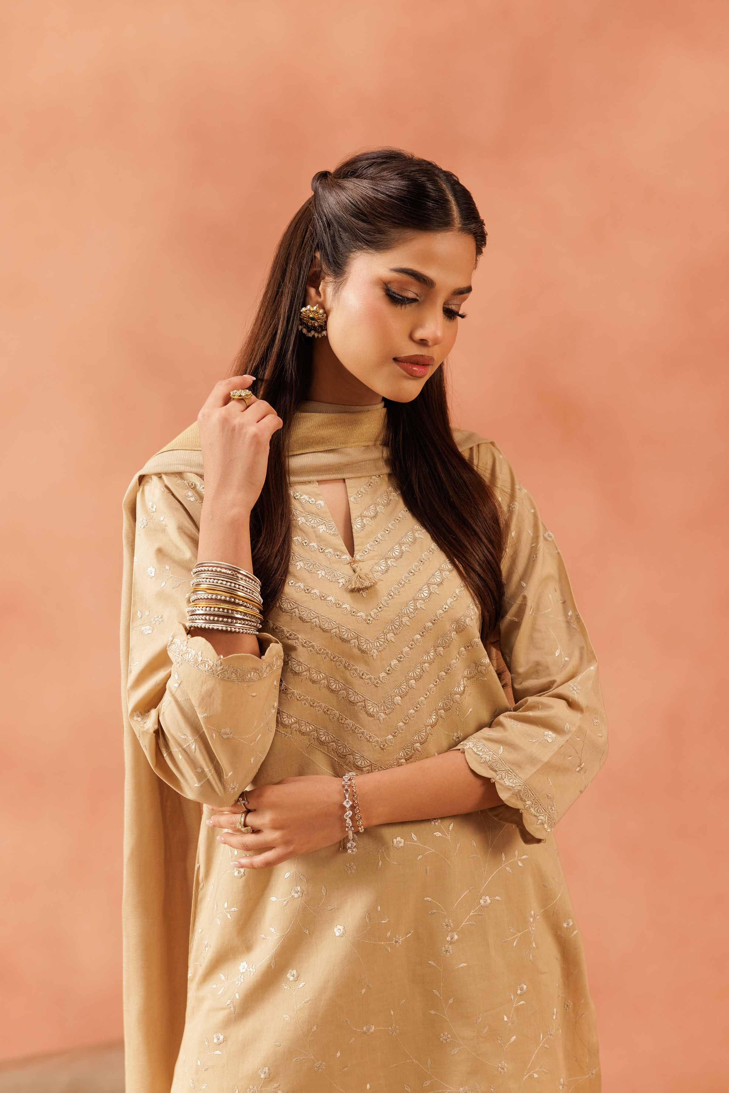 3 Piece - Embroidered Suit - KFE25-85