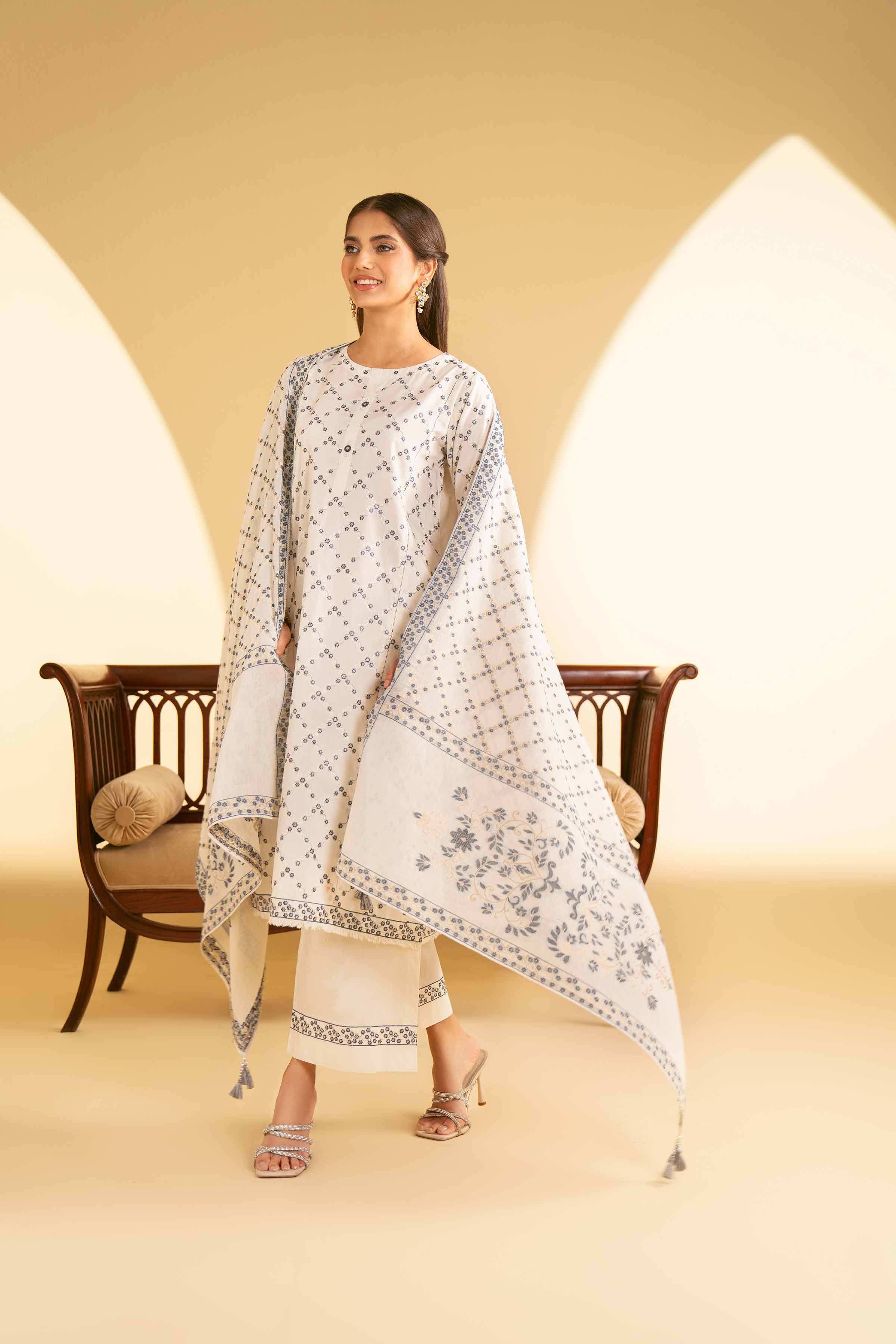 3 Piece - Embroidered Suit - KFE25-90