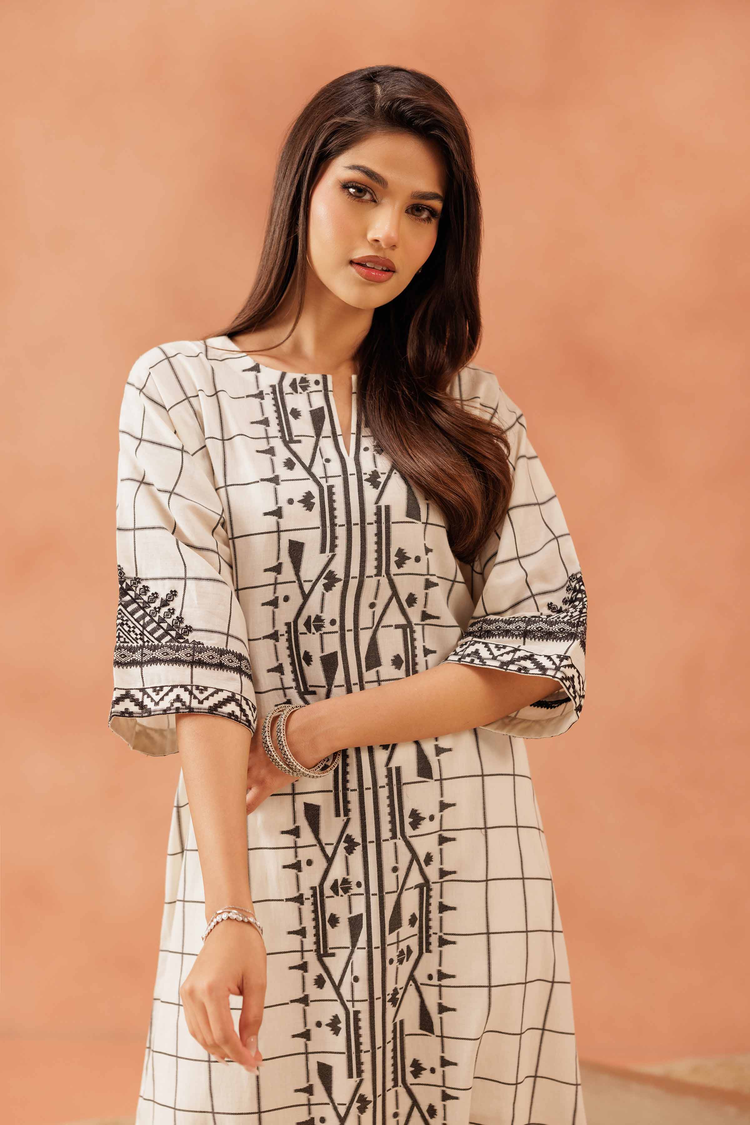 2 Piece - Printed Embroidered Suit - KFE25-92 for Women - Pret Collection | Nishat | Shop Online