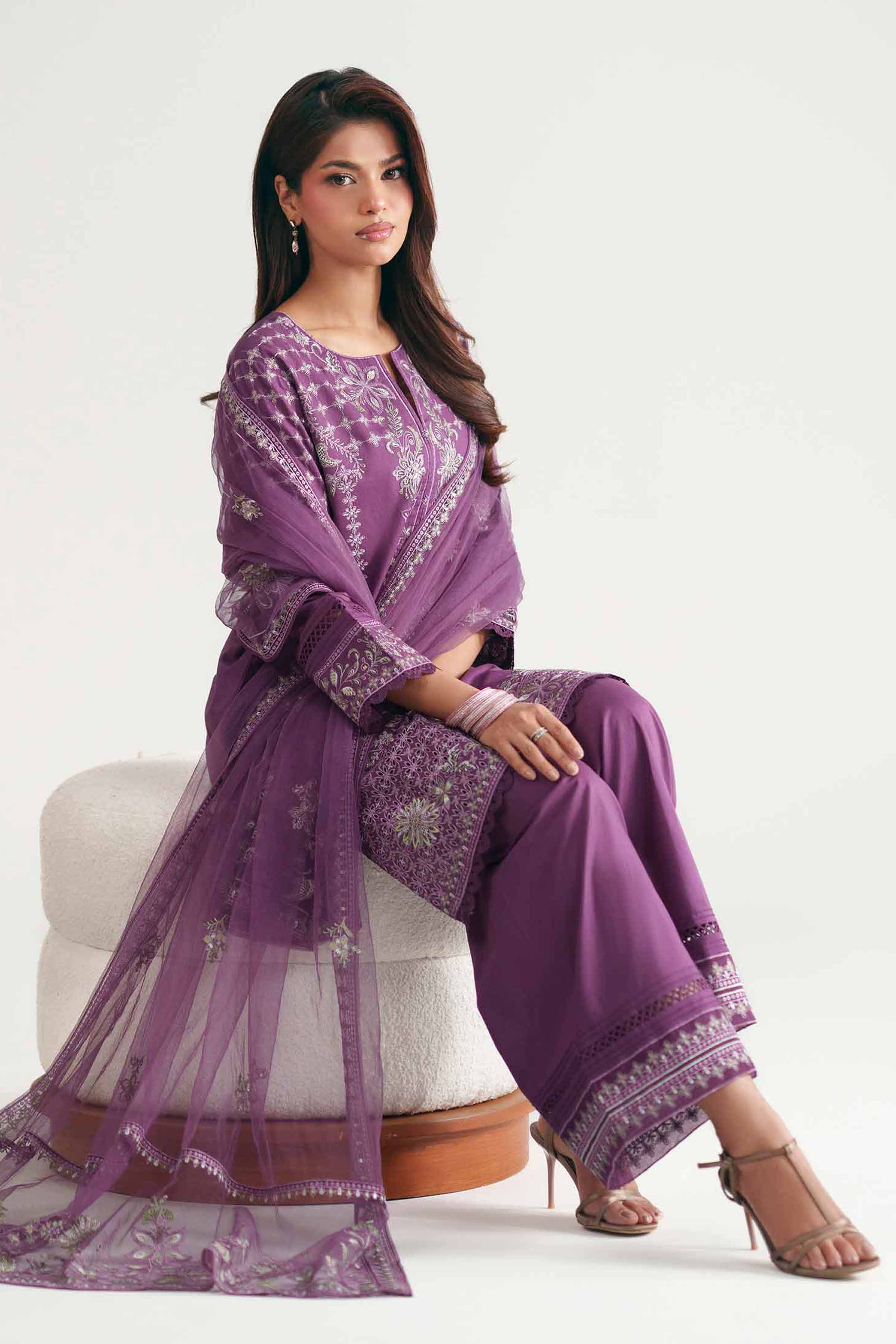 3 Piece - Embroidered Suit - KFE26-181