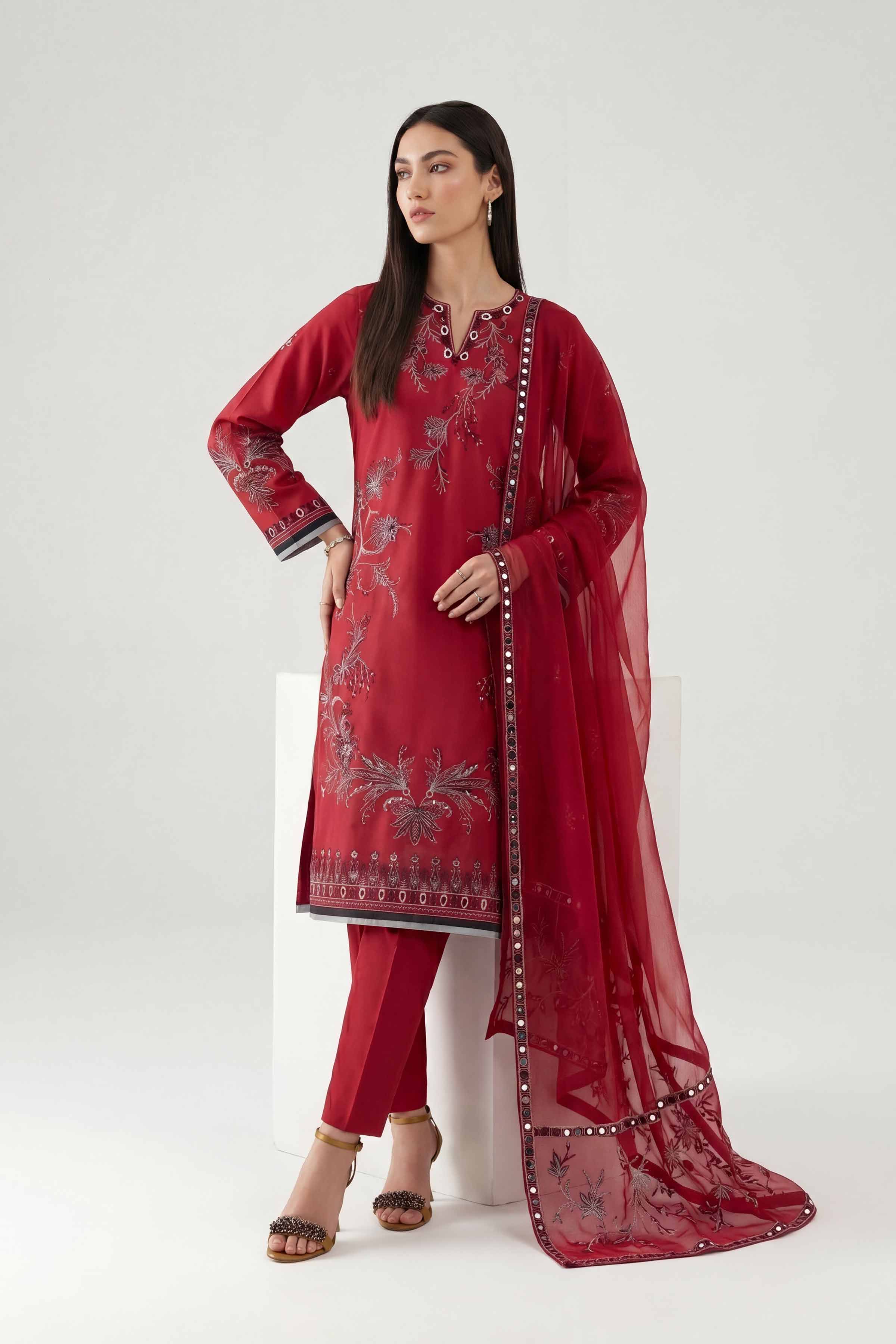 3 Piece - Embroidered Suit - KFE26-187