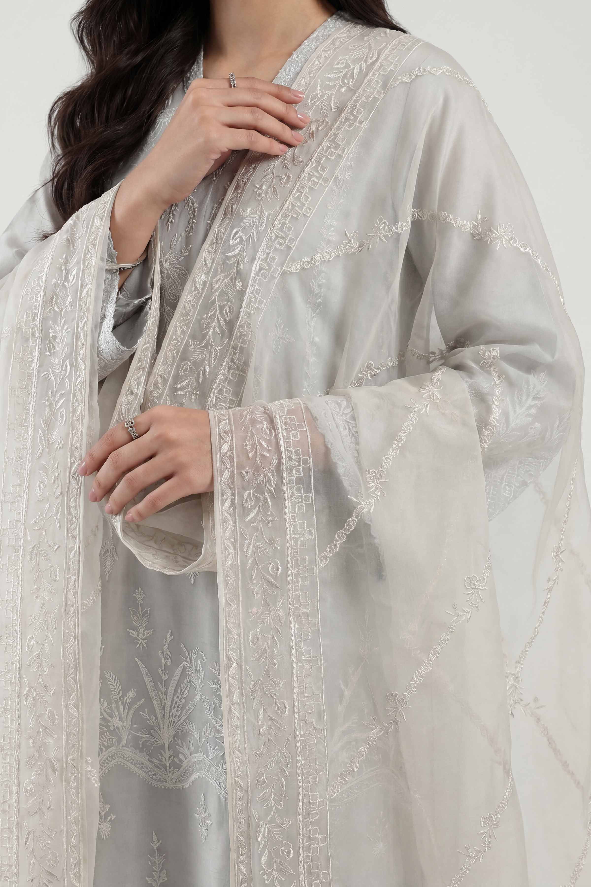 Embroidered Dupatta - KFE26-192