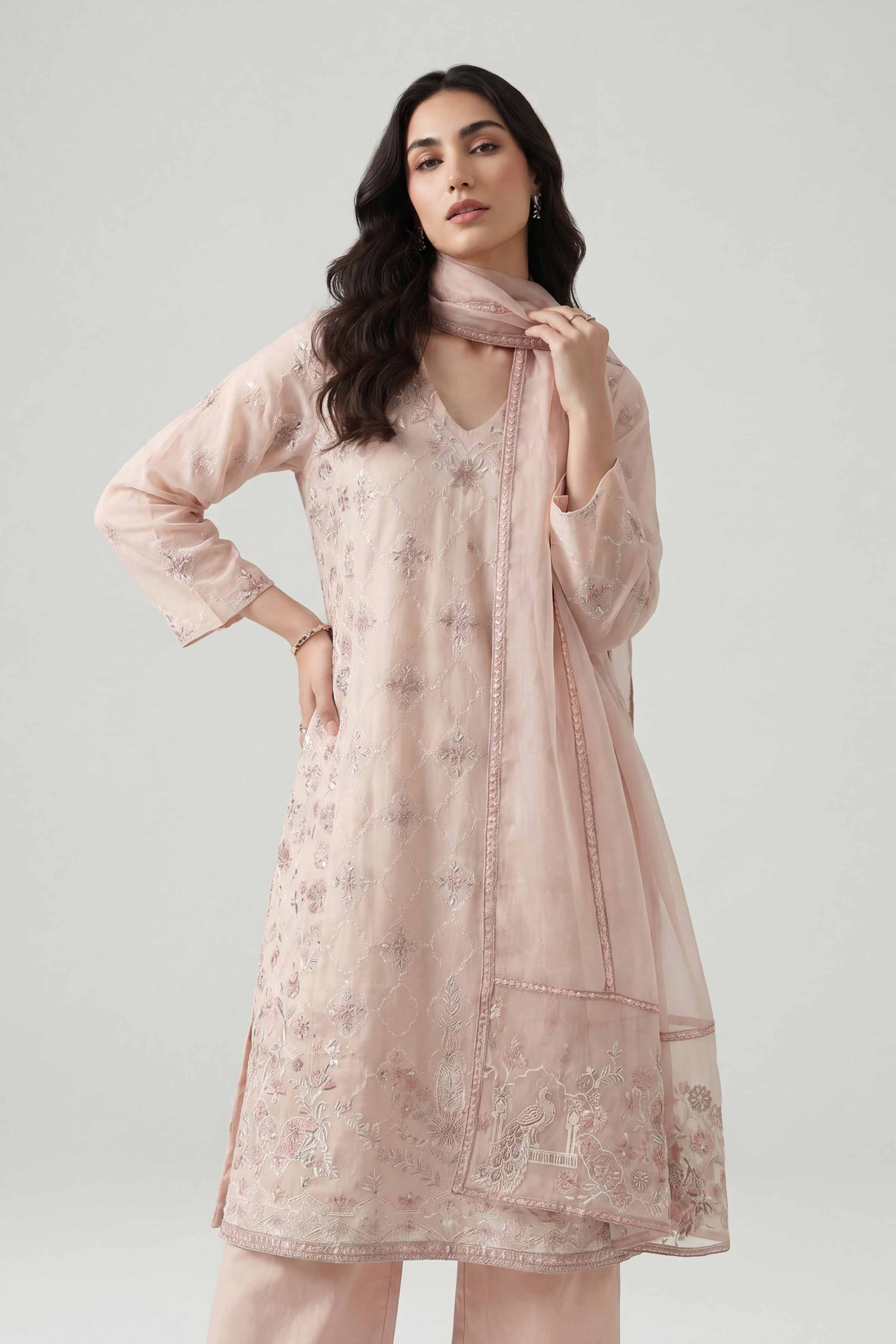 3 Piece - Embroidered Suit - KFE26-201