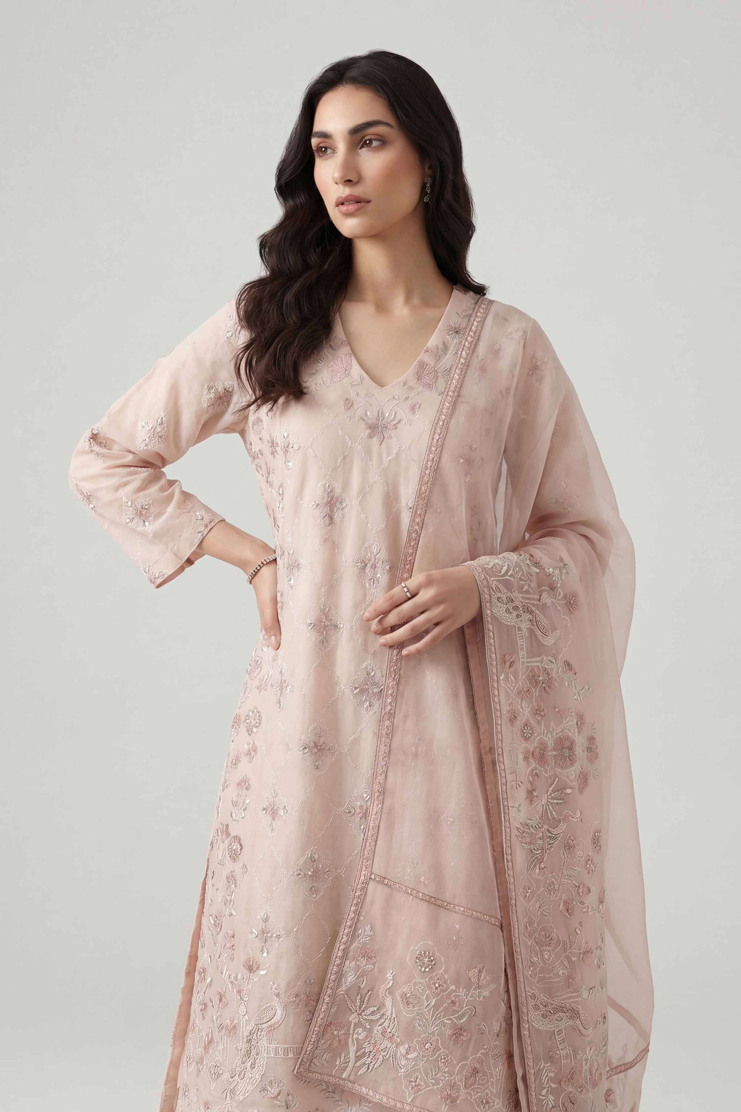 3 Piece - Embroidered Suit - KFE26-201
