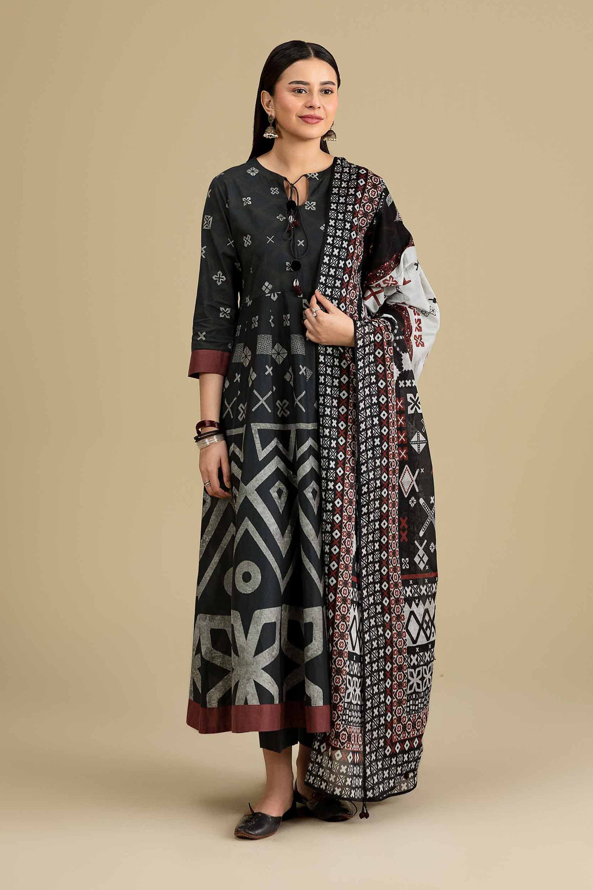 3 Piece - Printed Suit - KFE26-205