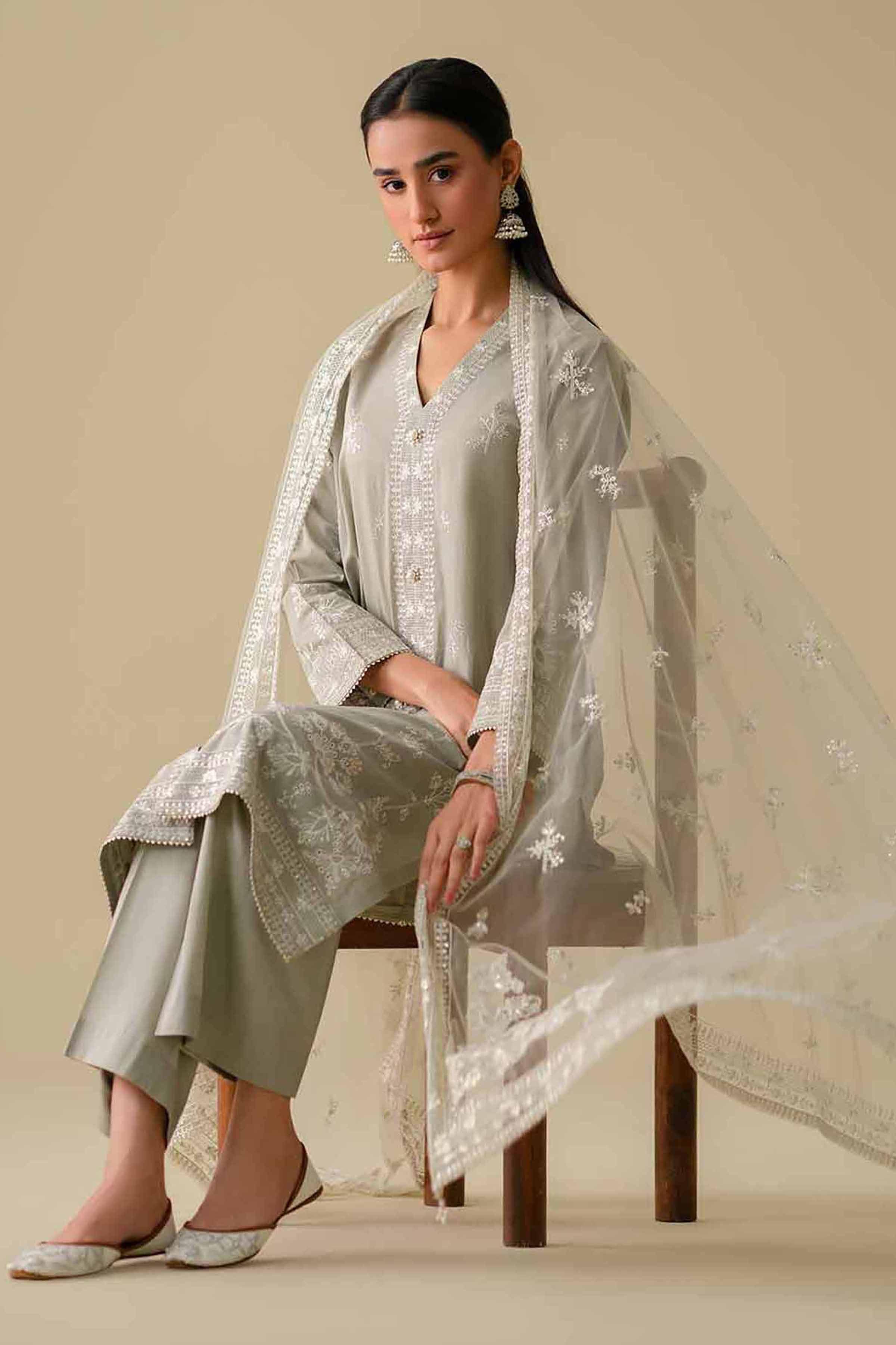 3 Piece - Embroidered Suit - KFE26-21 for Women - Pret Collection | Nishat | Shop Online