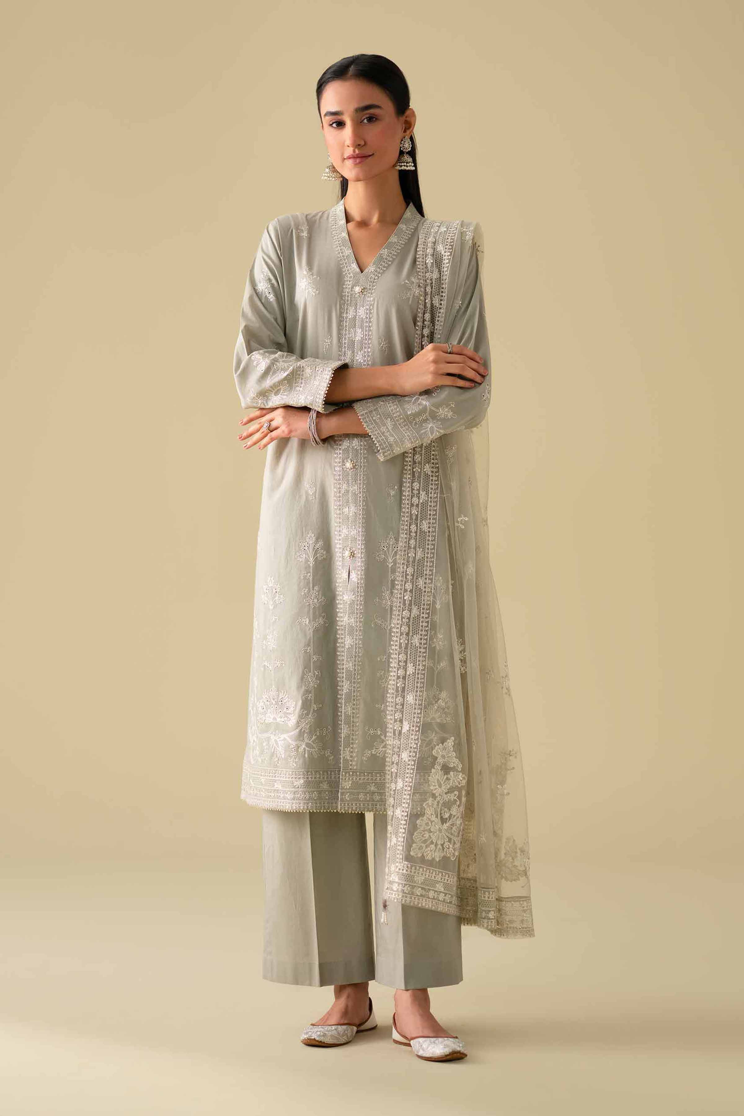 3 Piece - Embroidered Suit - KFE26-21 for Women - Pret Collection | Nishat | Shop Online