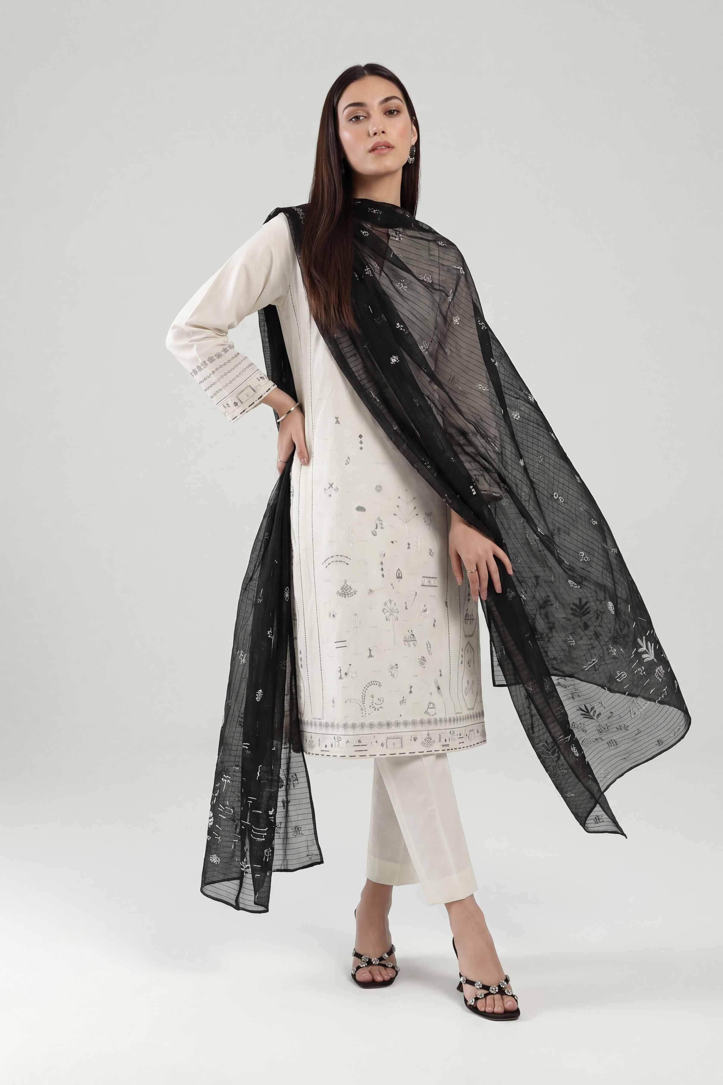 3 Piece - Embroidered Suit - KFE26-213