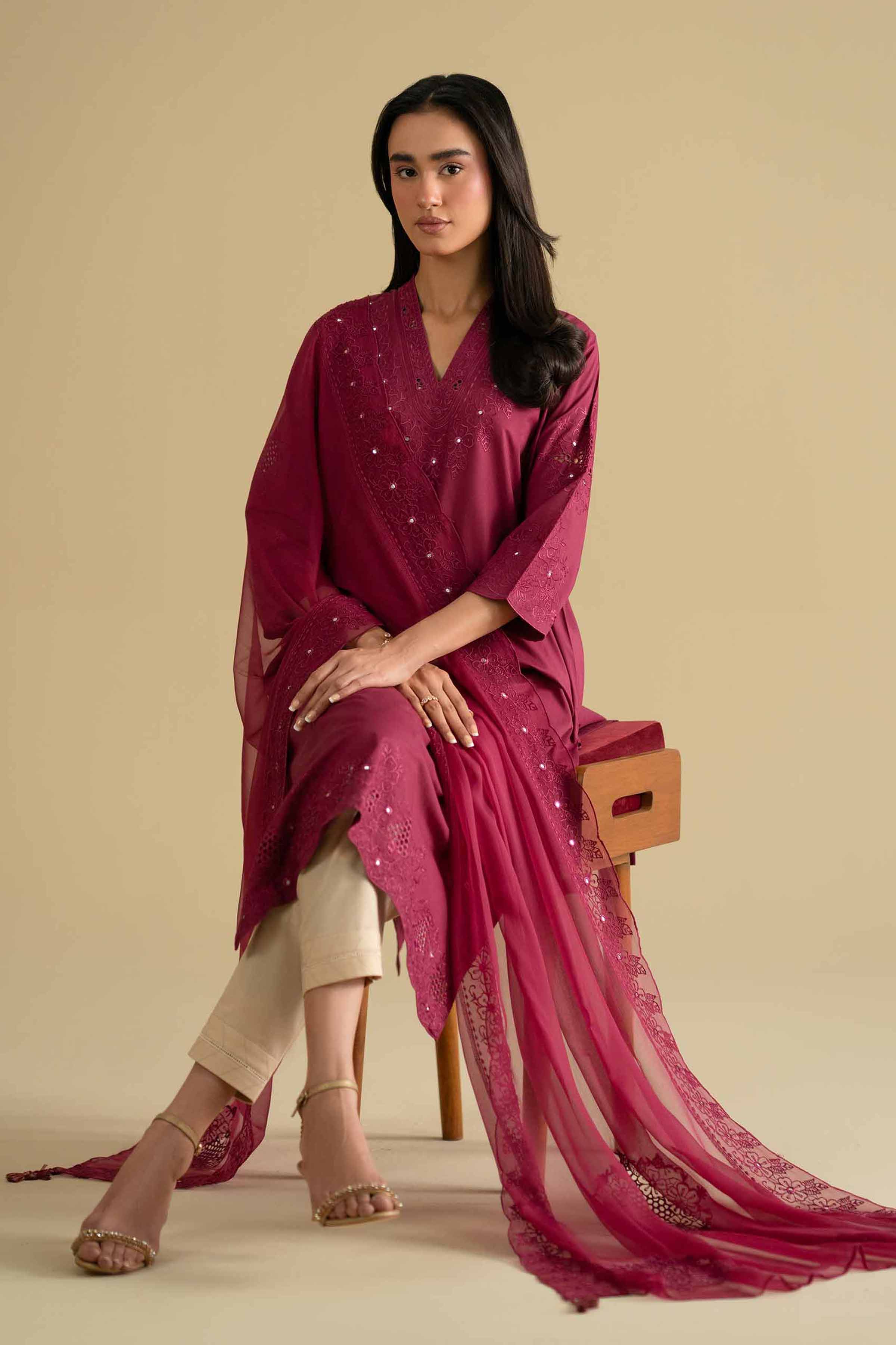 2 Piece - Embroidered Suit - KFE26-24 for Women - Pret Collection | Nishat | Shop Online