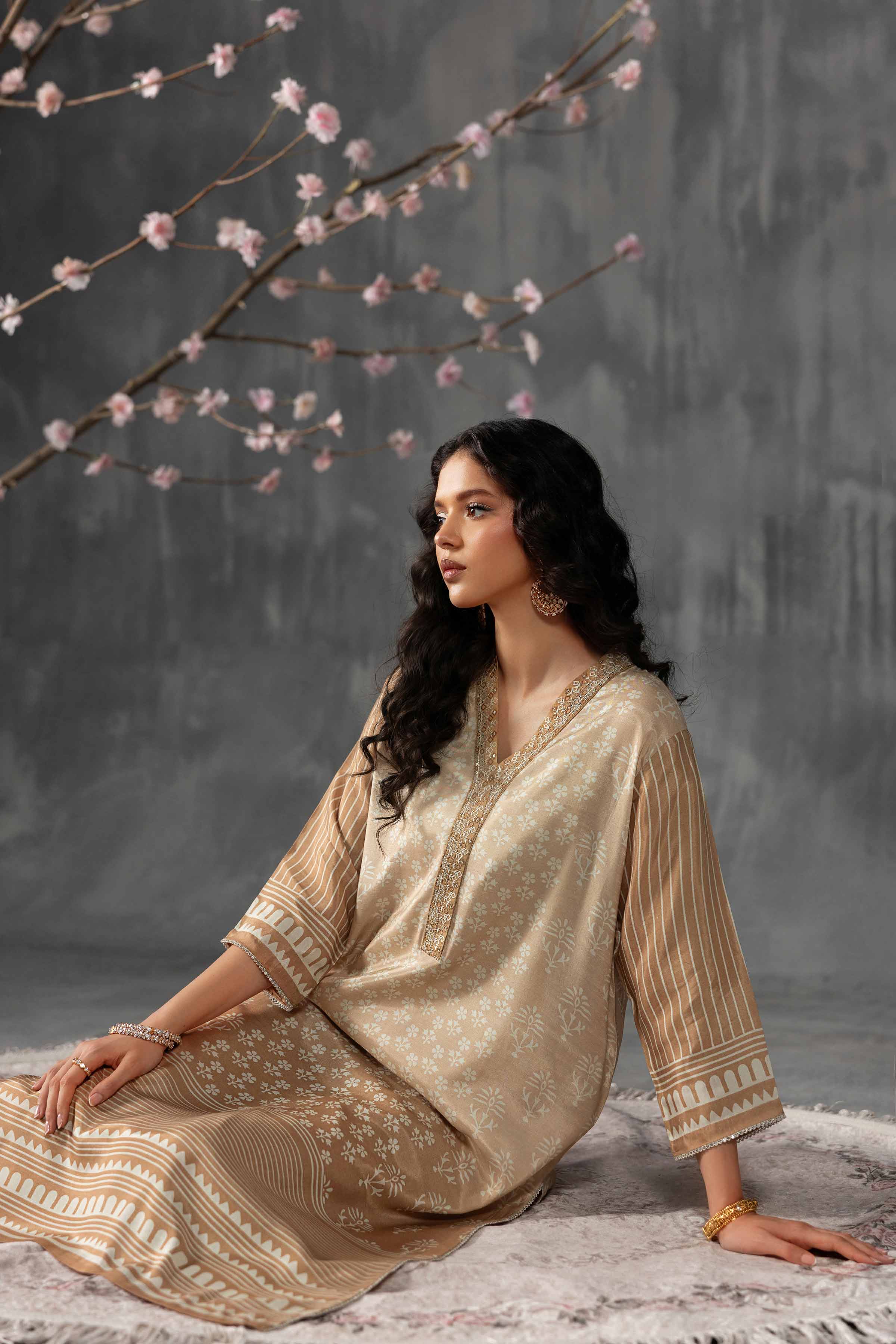 2 Piece - Printed Embroidered Suit - KFE26-62