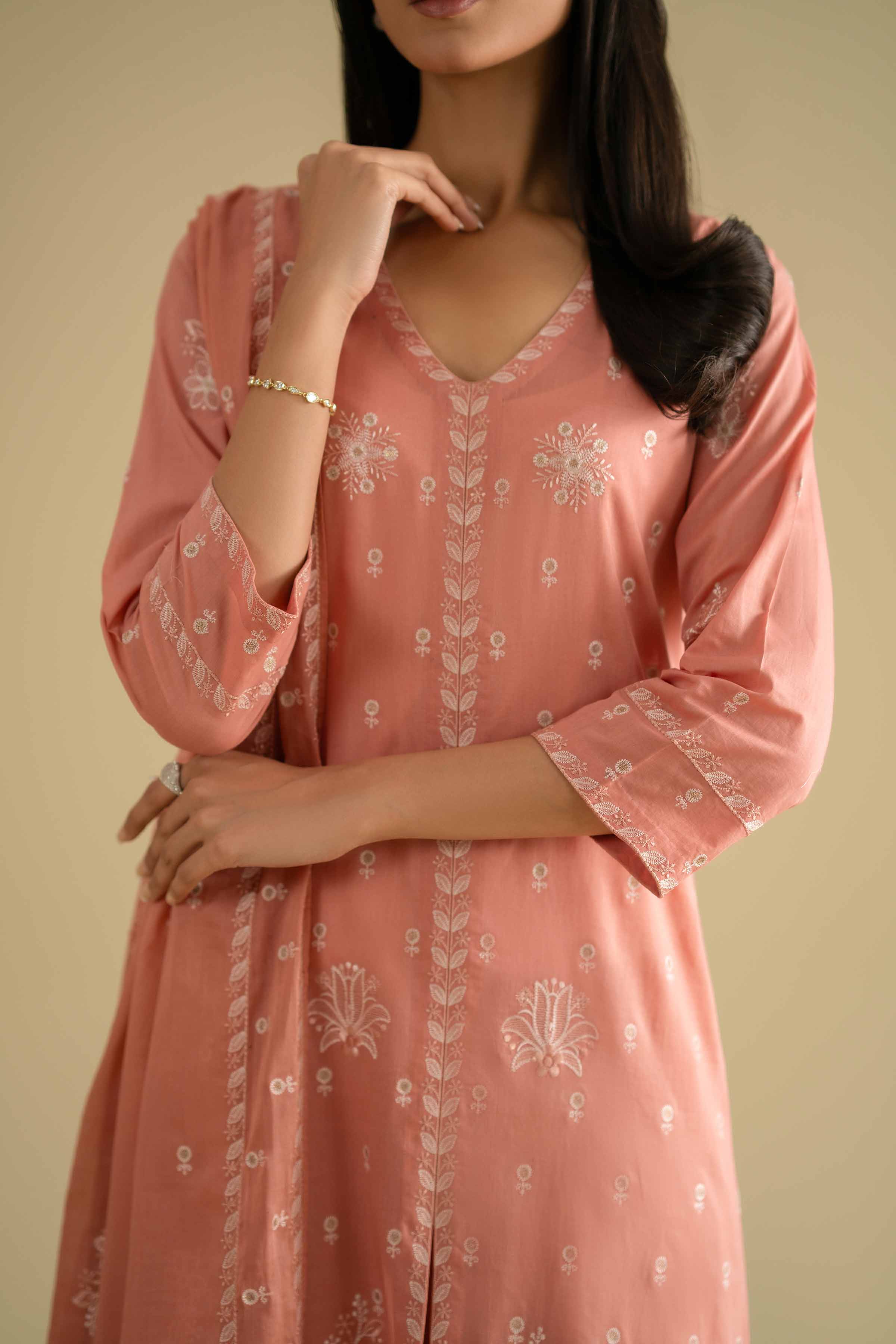 3 Piece - Embroidered Suit - KFE26-75