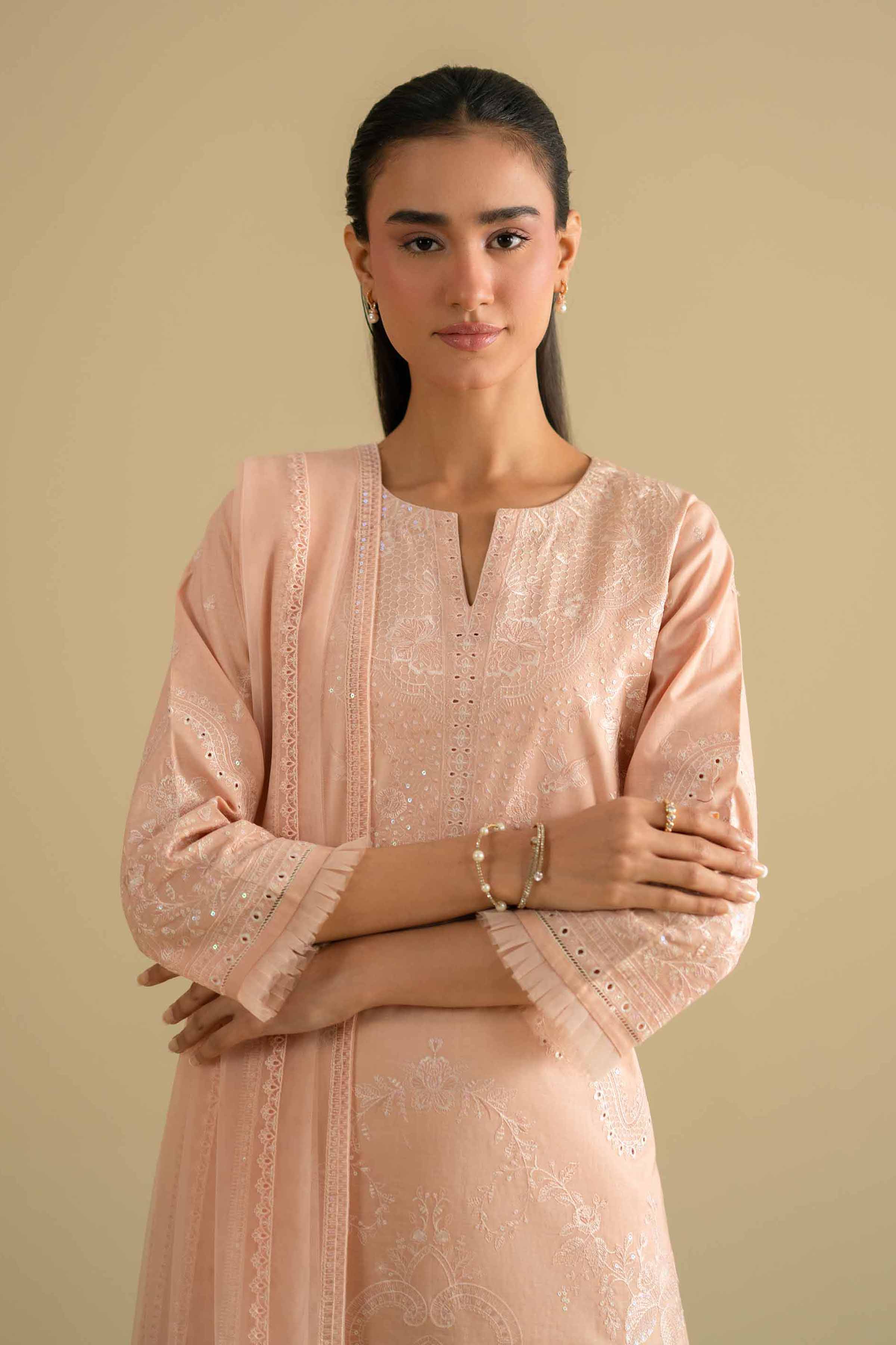 3 Piece - Embroidered Suit - KFE26-90 for Women - Pret Collection | Nishat | Shop Online