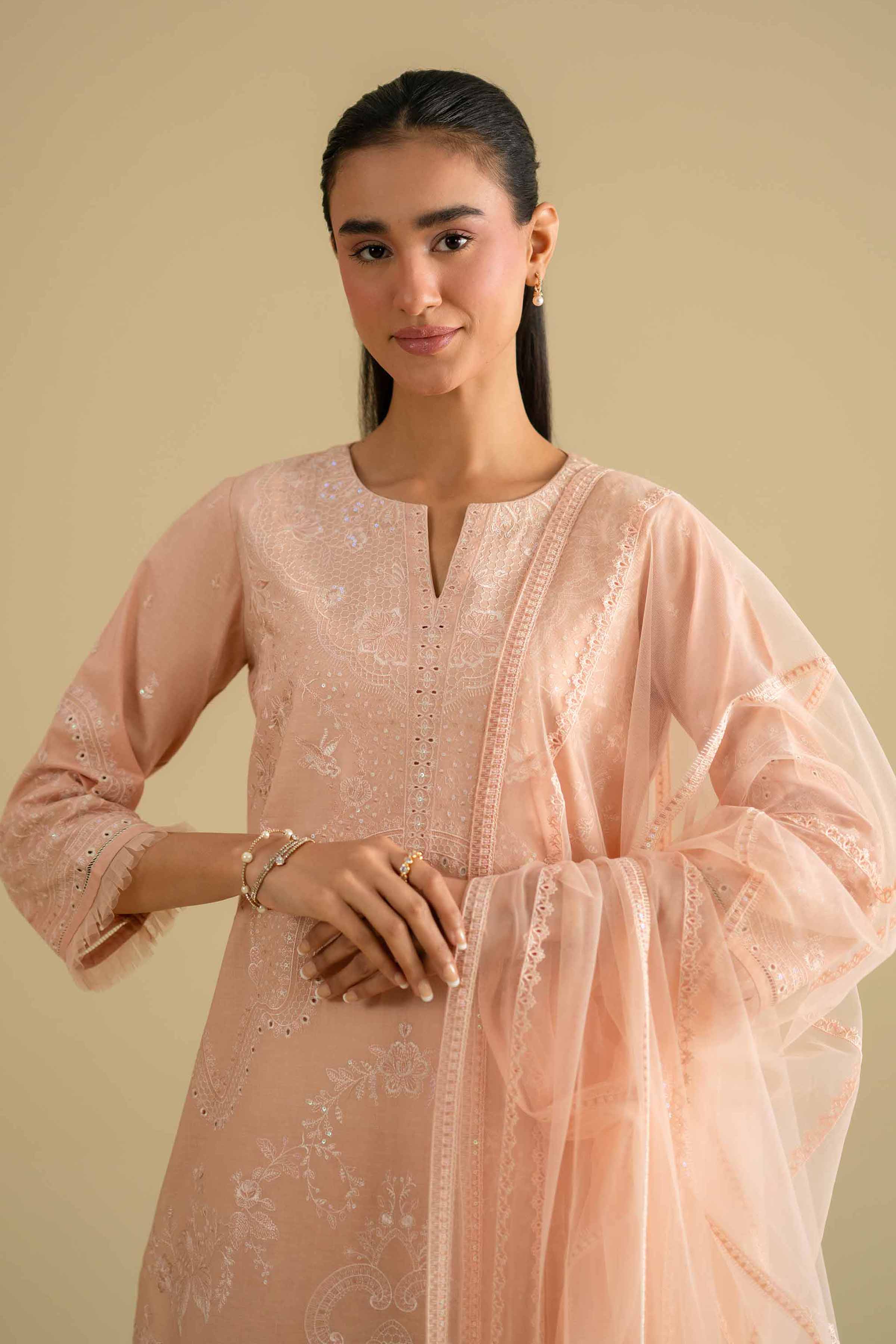 3 Piece - Embroidered Suit - KFE26-90 for Women - Pret Collection | Nishat | Shop Online