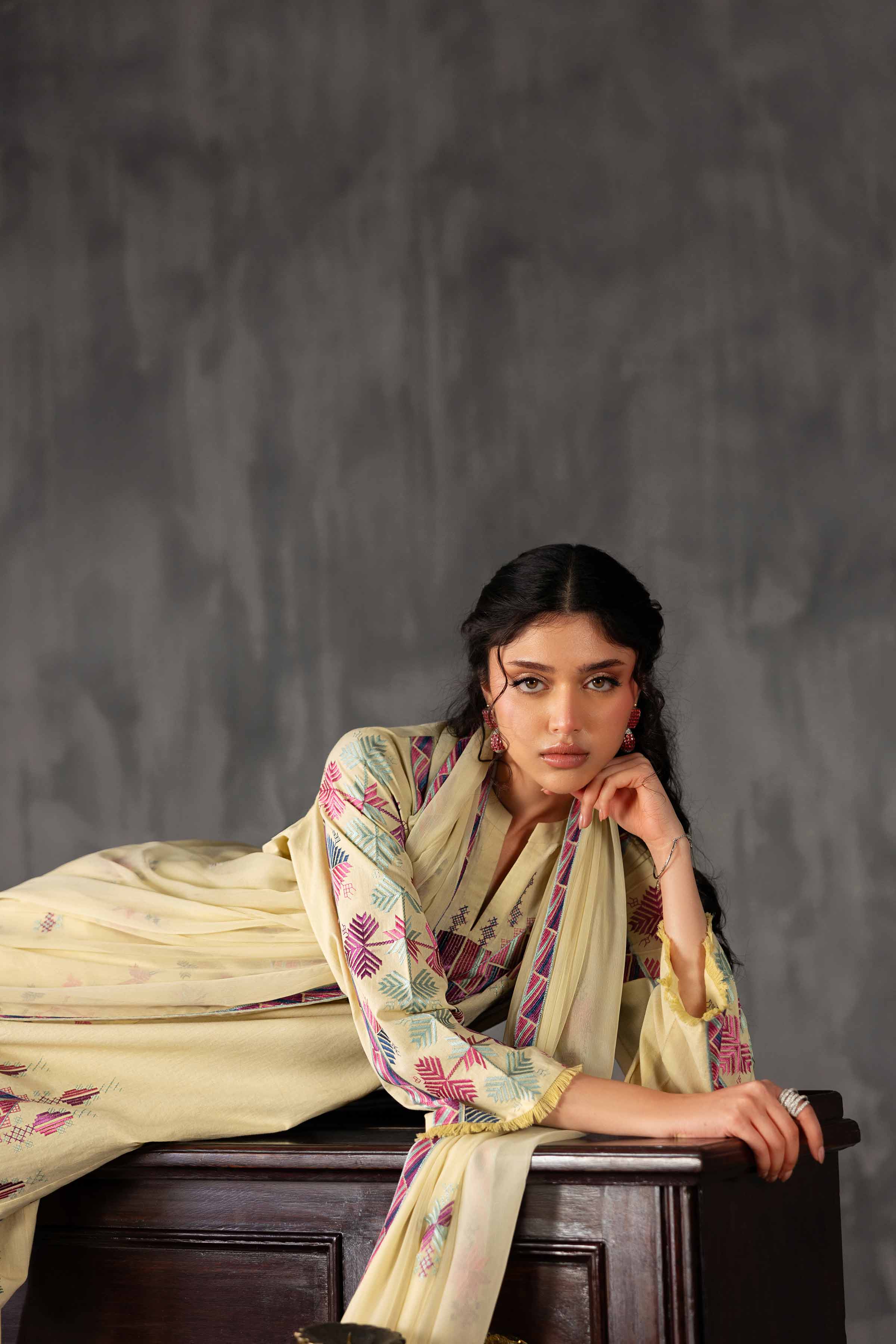 3 Piece - Embroidered Suit - KFE26-94