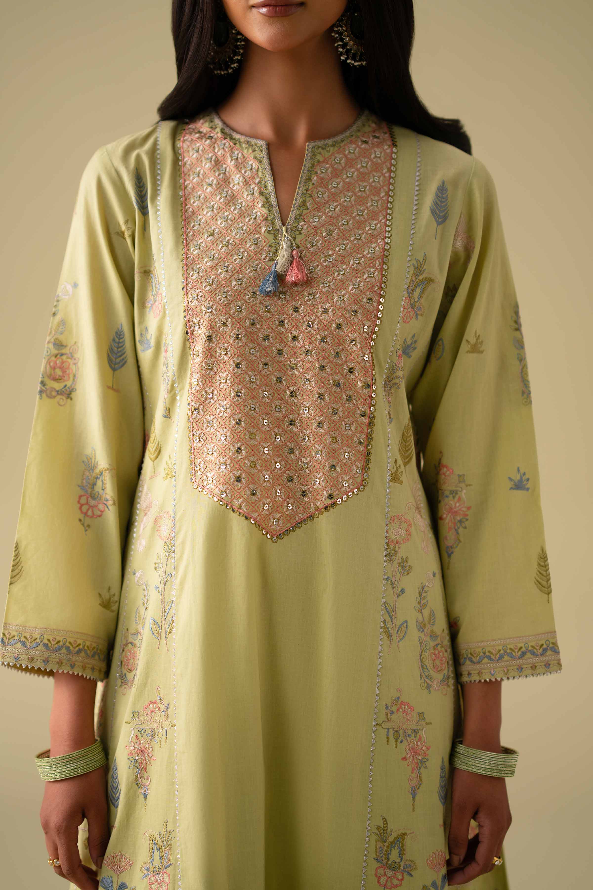 3 Piece - Embroidered Suit - KFE26-98