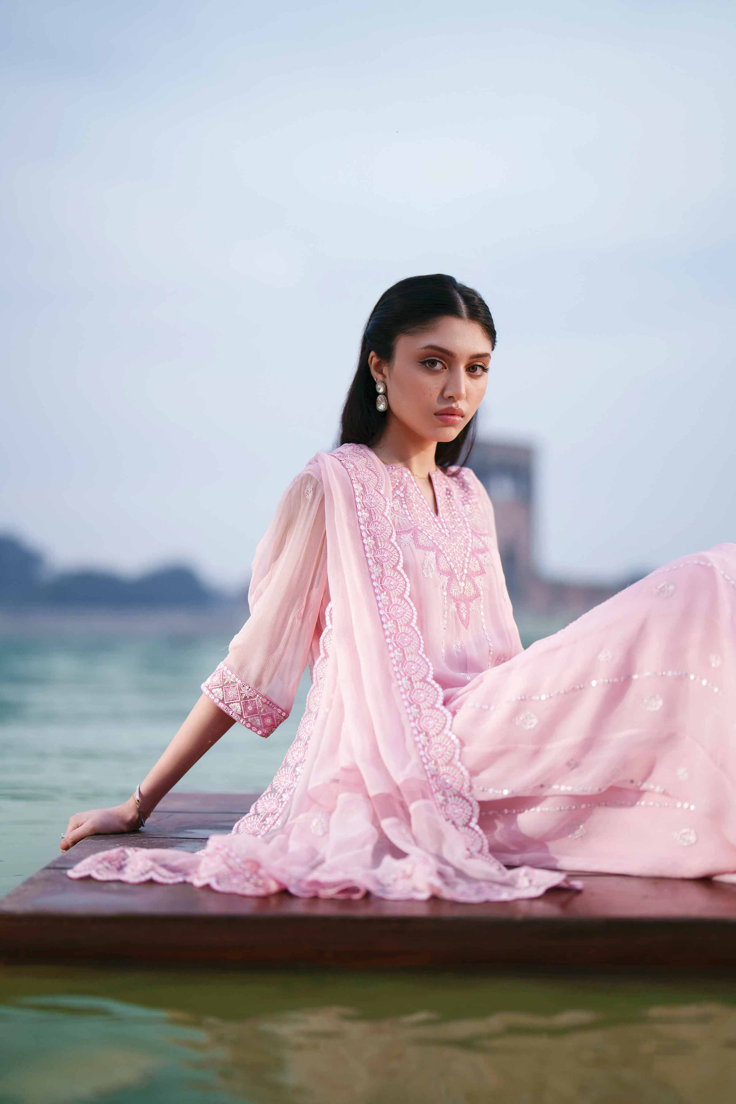 3 Piece - Embroidered Suit - KFE26-99 for Women - Pret Collection | Nishat | Shop Online