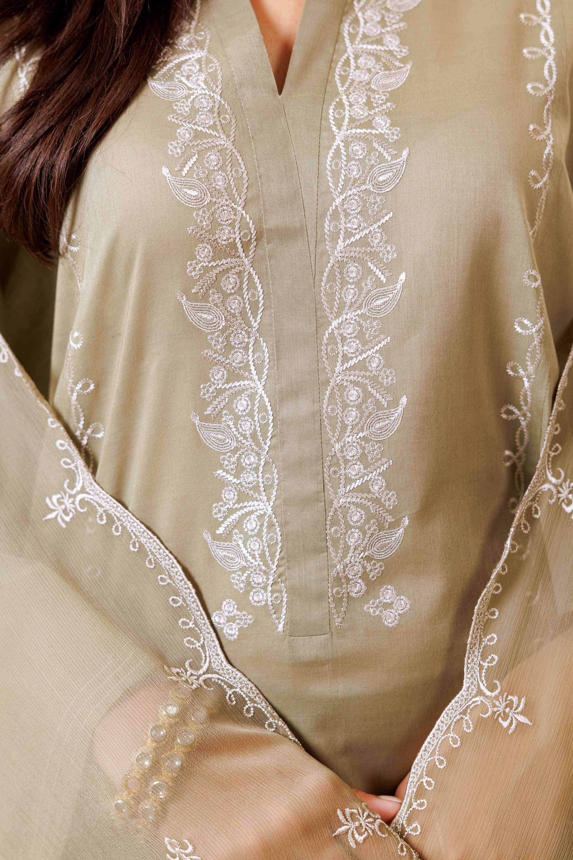 3 Piece - Embroidered Suit - KFS24-81