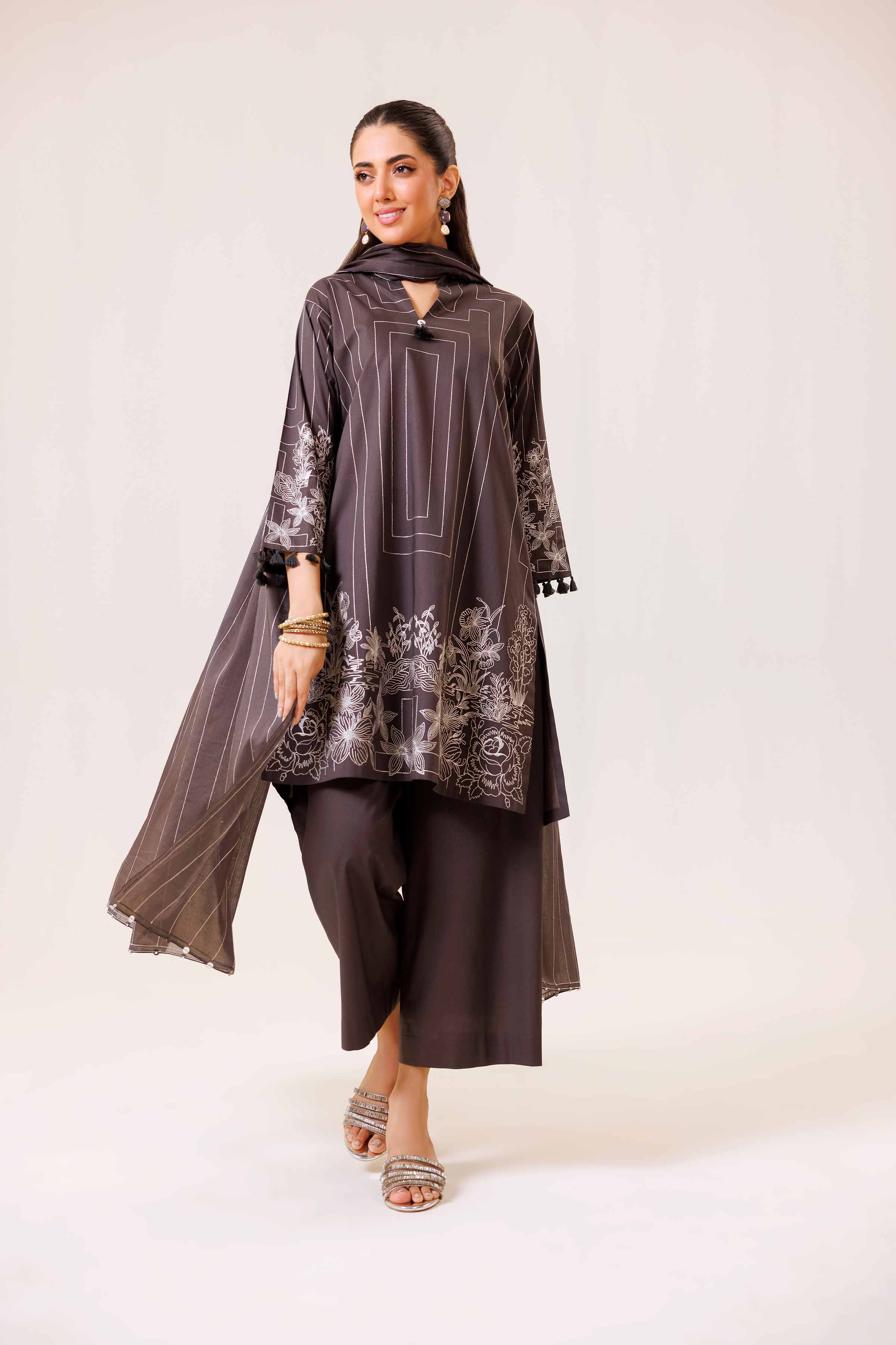 3 Piece - Embroidered Suit - KFS24-86