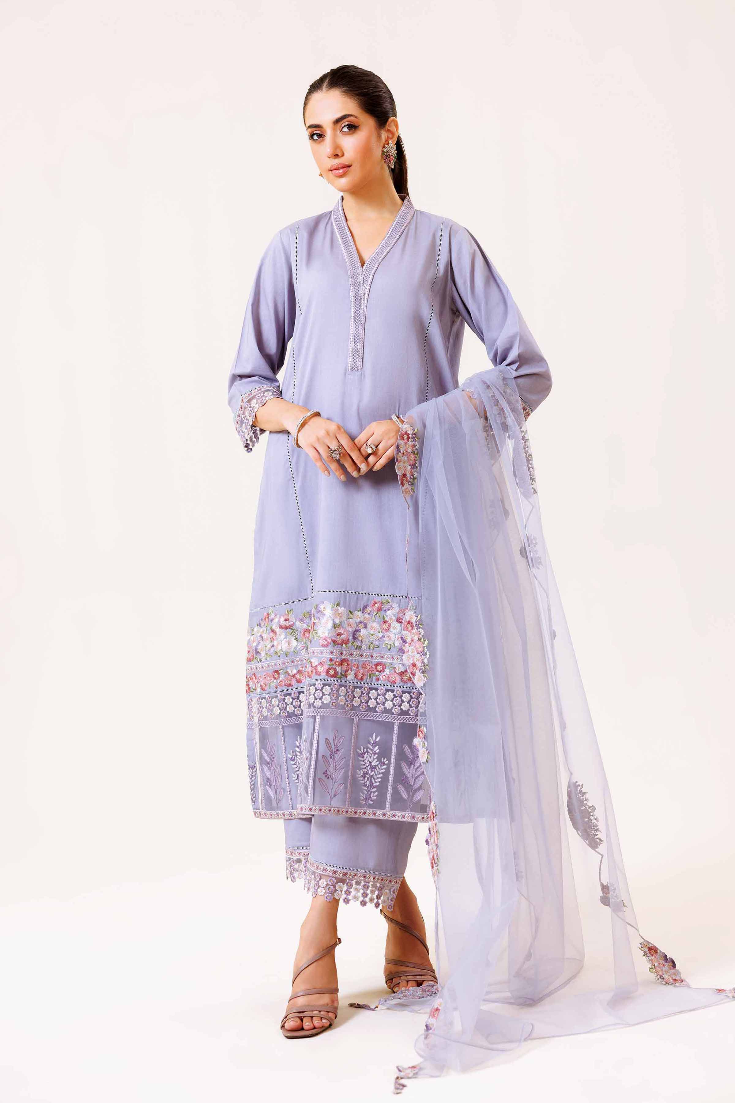 3 Piece - Embroidered Suit - KFS24-88