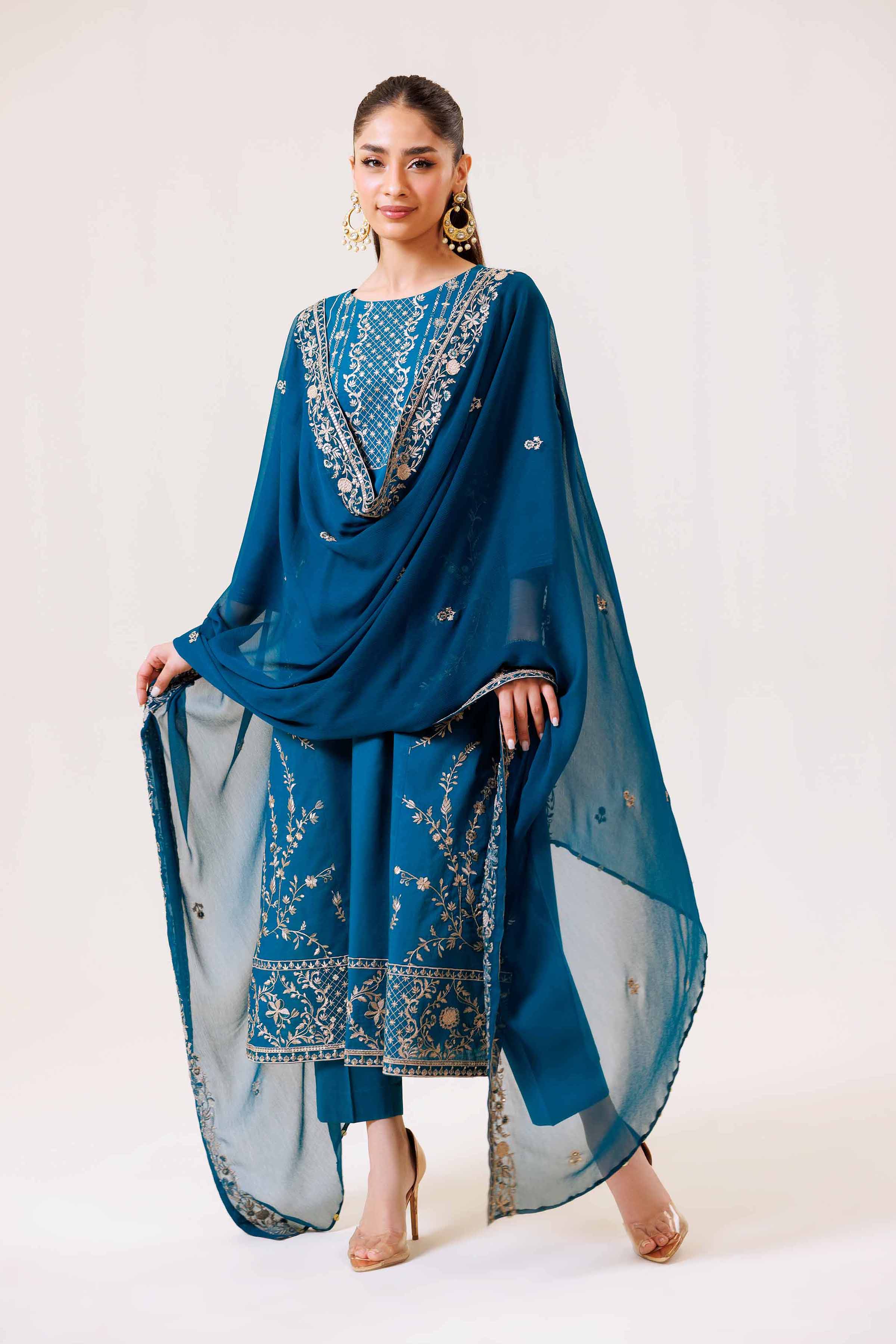 3 Piece - Embroidered Suit - KFS24-89