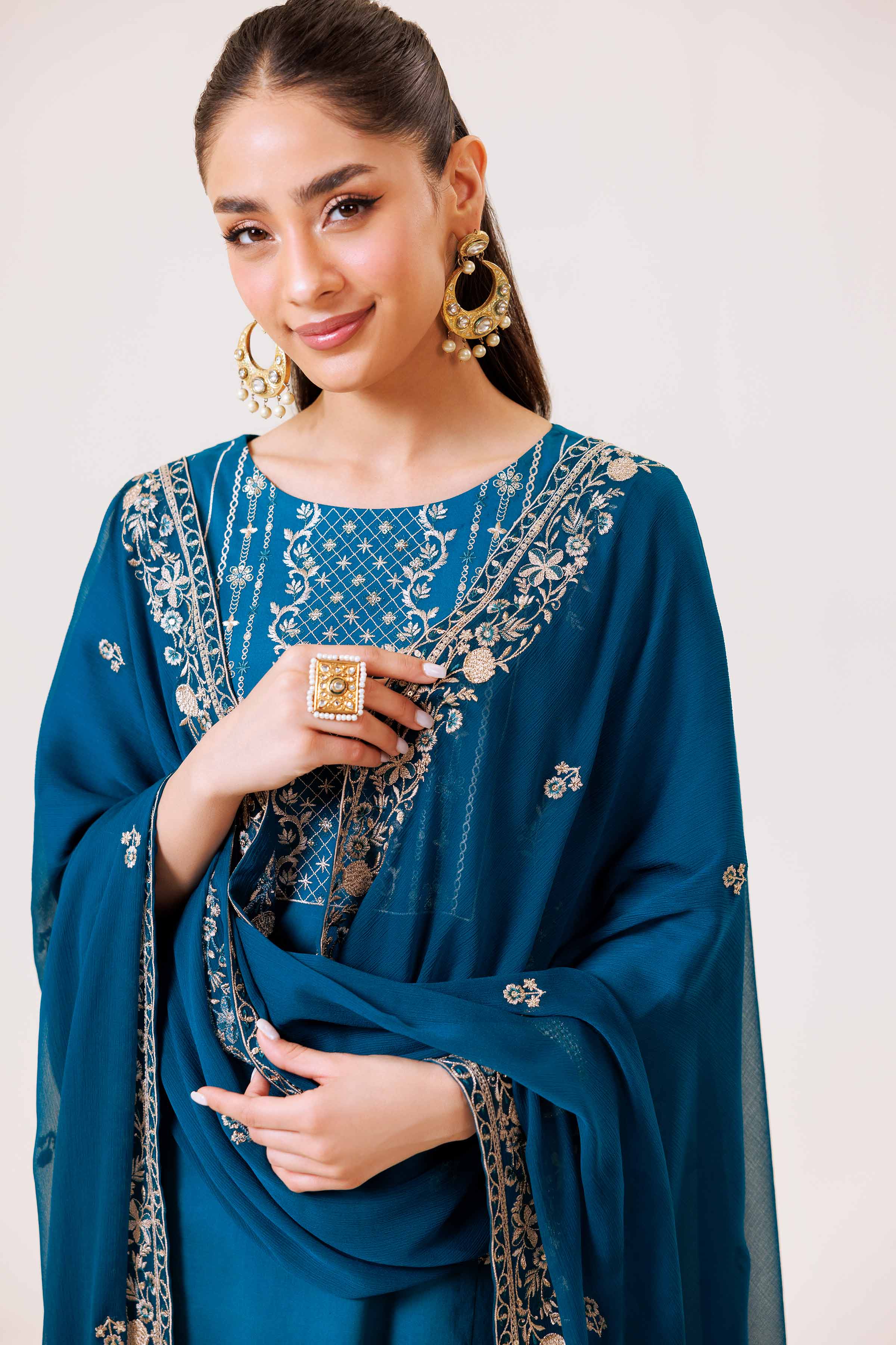 3 Piece - Embroidered Suit - KFS24-89