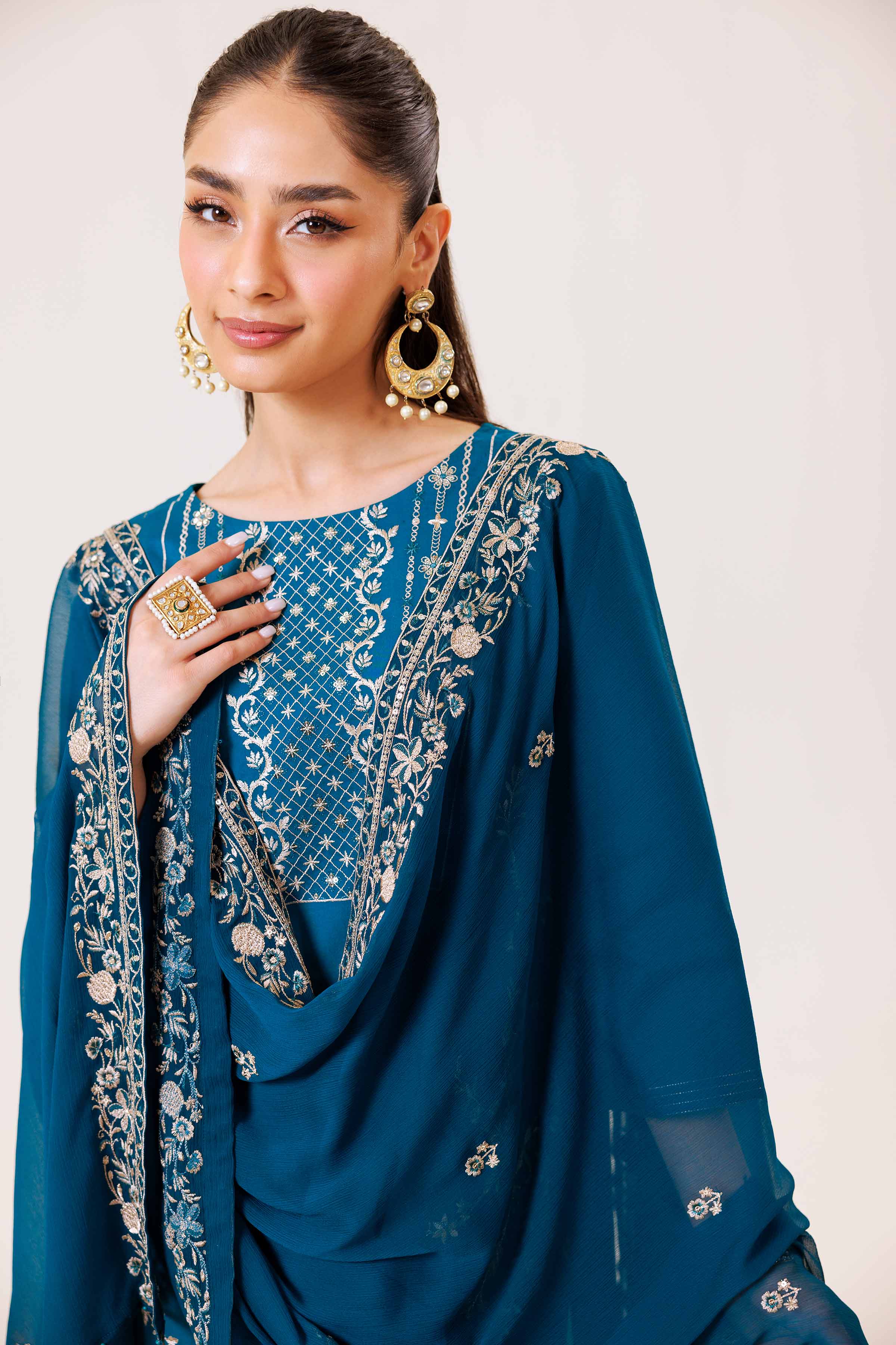 3 Piece - Embroidered Suit - KFS24-89