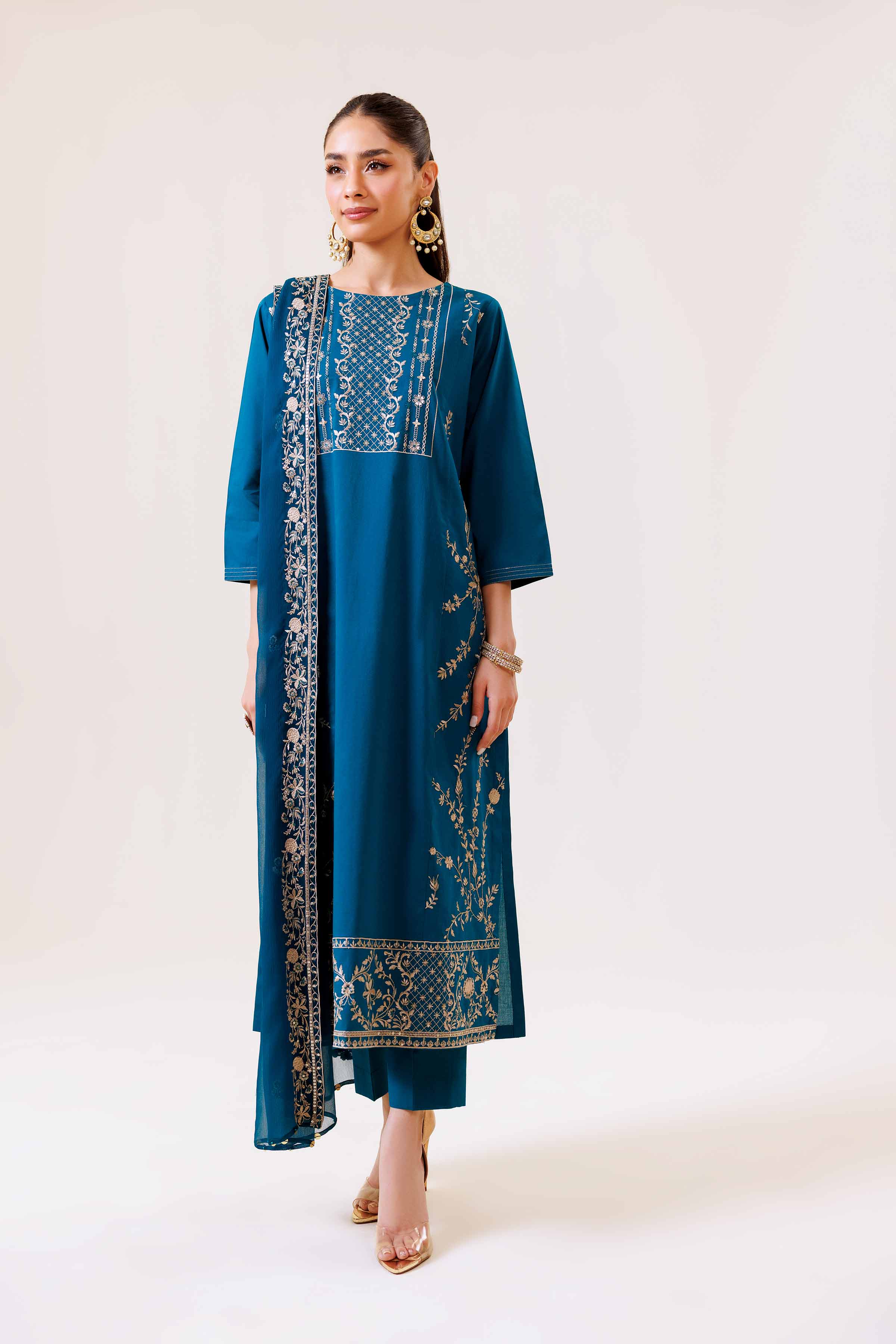 3 Piece - Embroidered Suit - KFS24-89