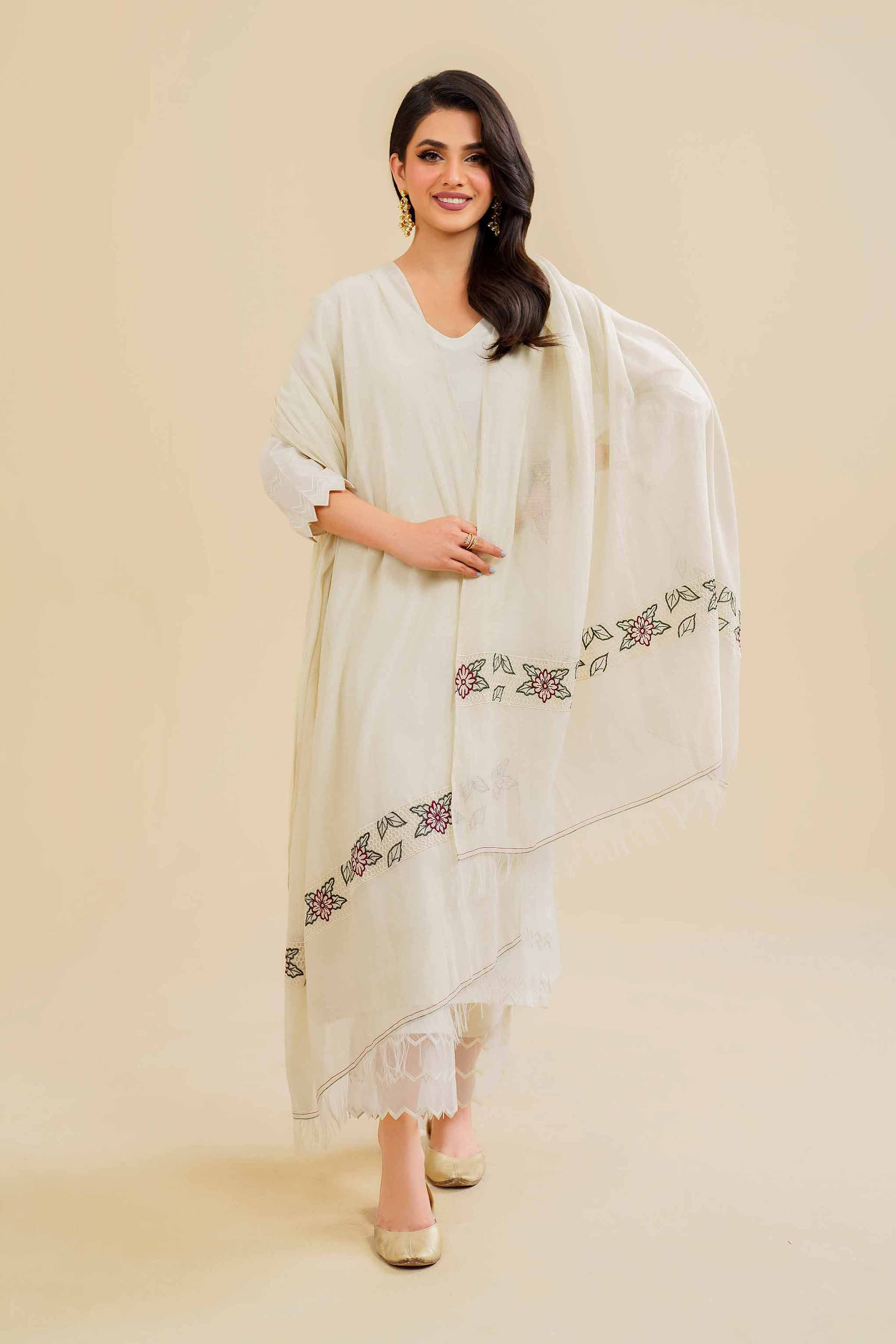Embroidered Dupatta - KFS24-96