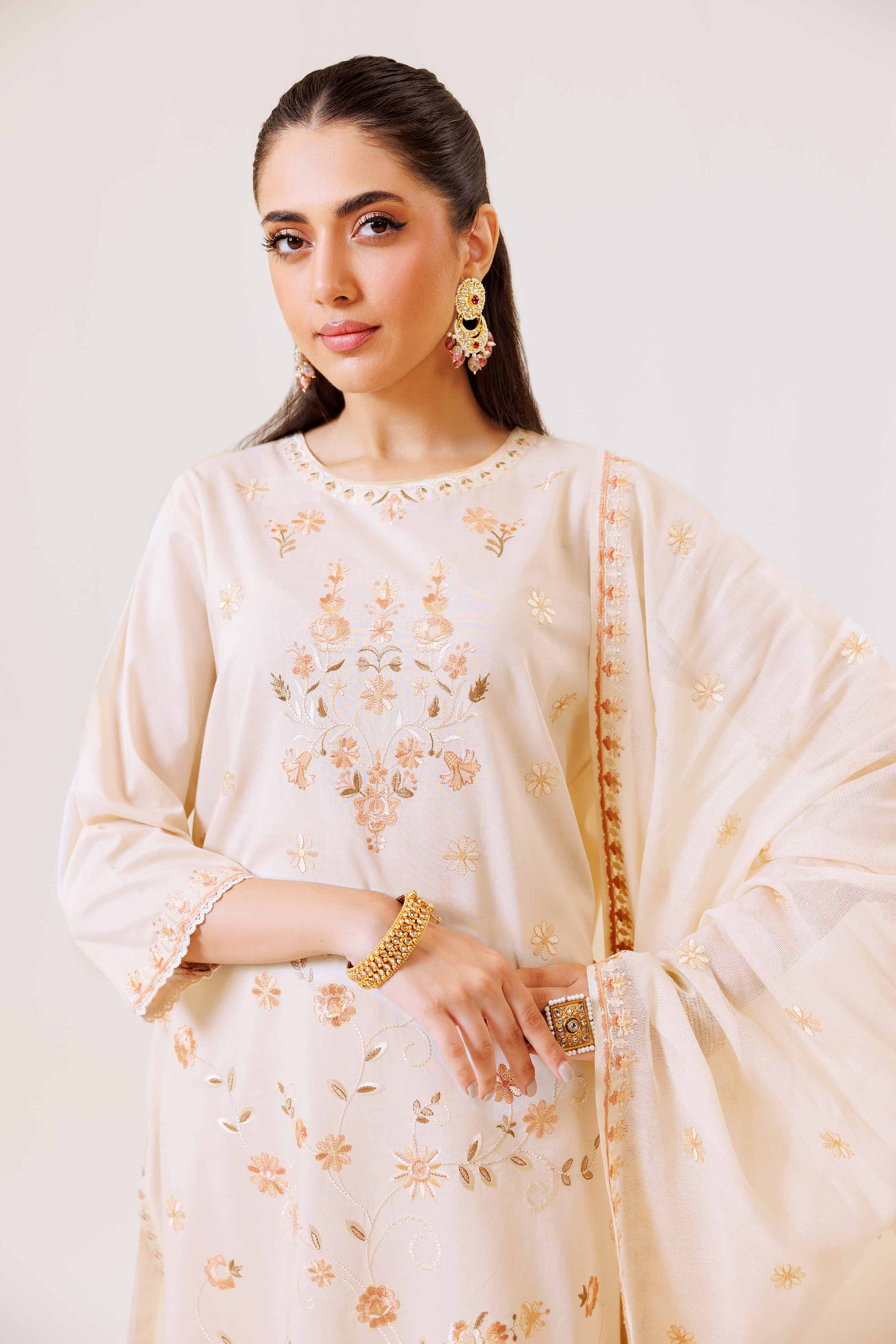 3 Piece - Embroidered Suit - KFS24-97