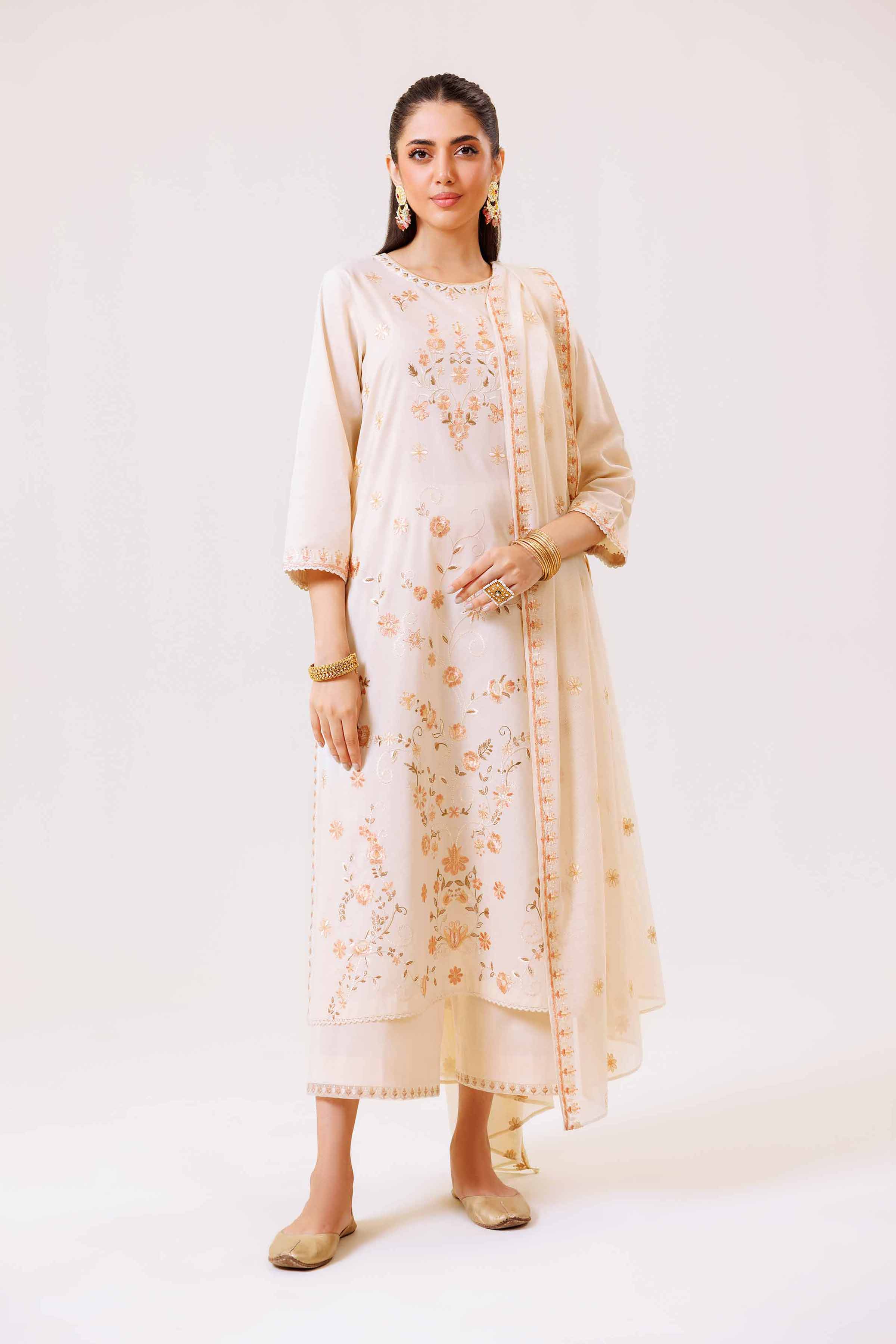 3 Piece - Embroidered Suit - KFS24-97