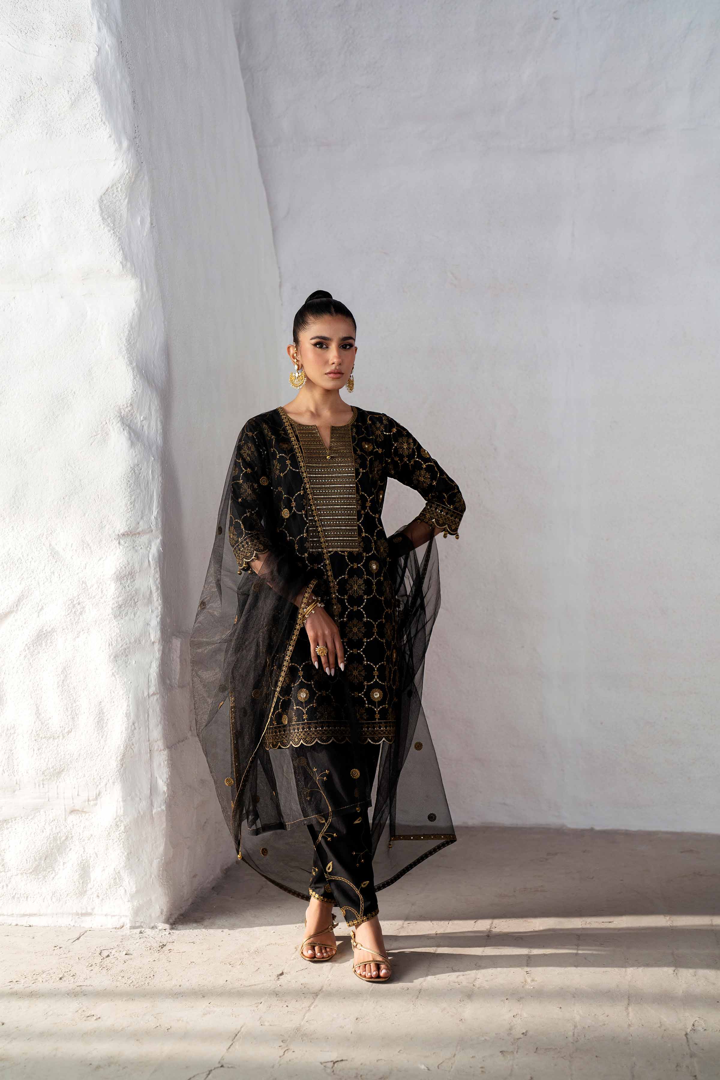 3 Piece - Embroidered Suit - KFS25-01