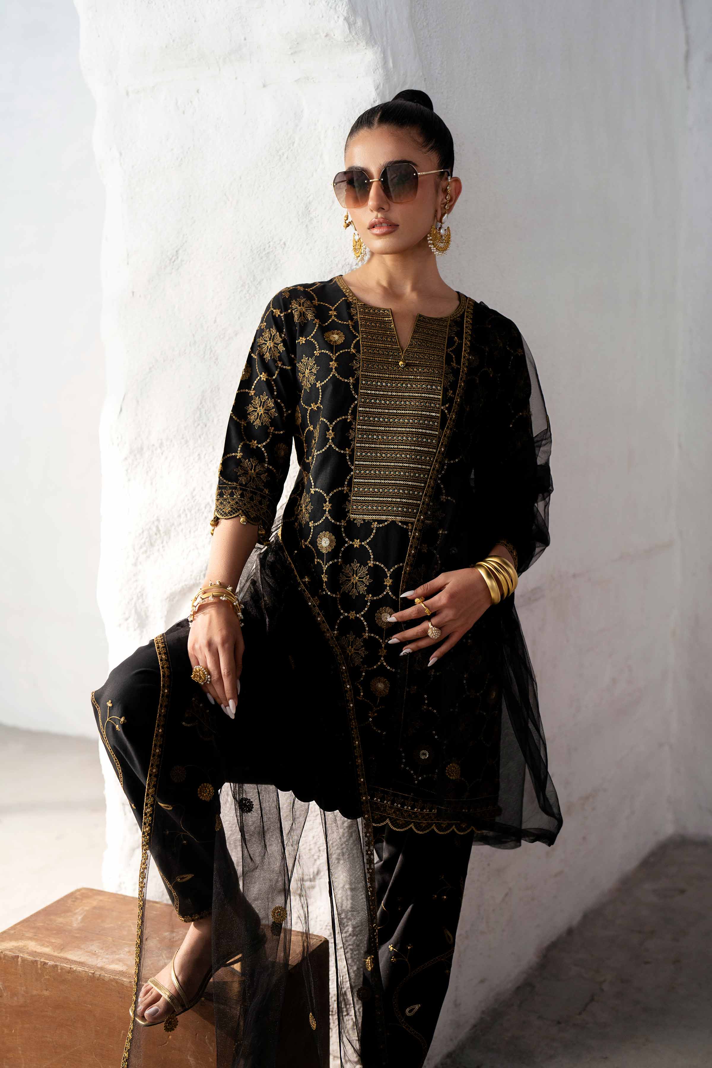 3 Piece - Embroidered Suit - KFS25-01