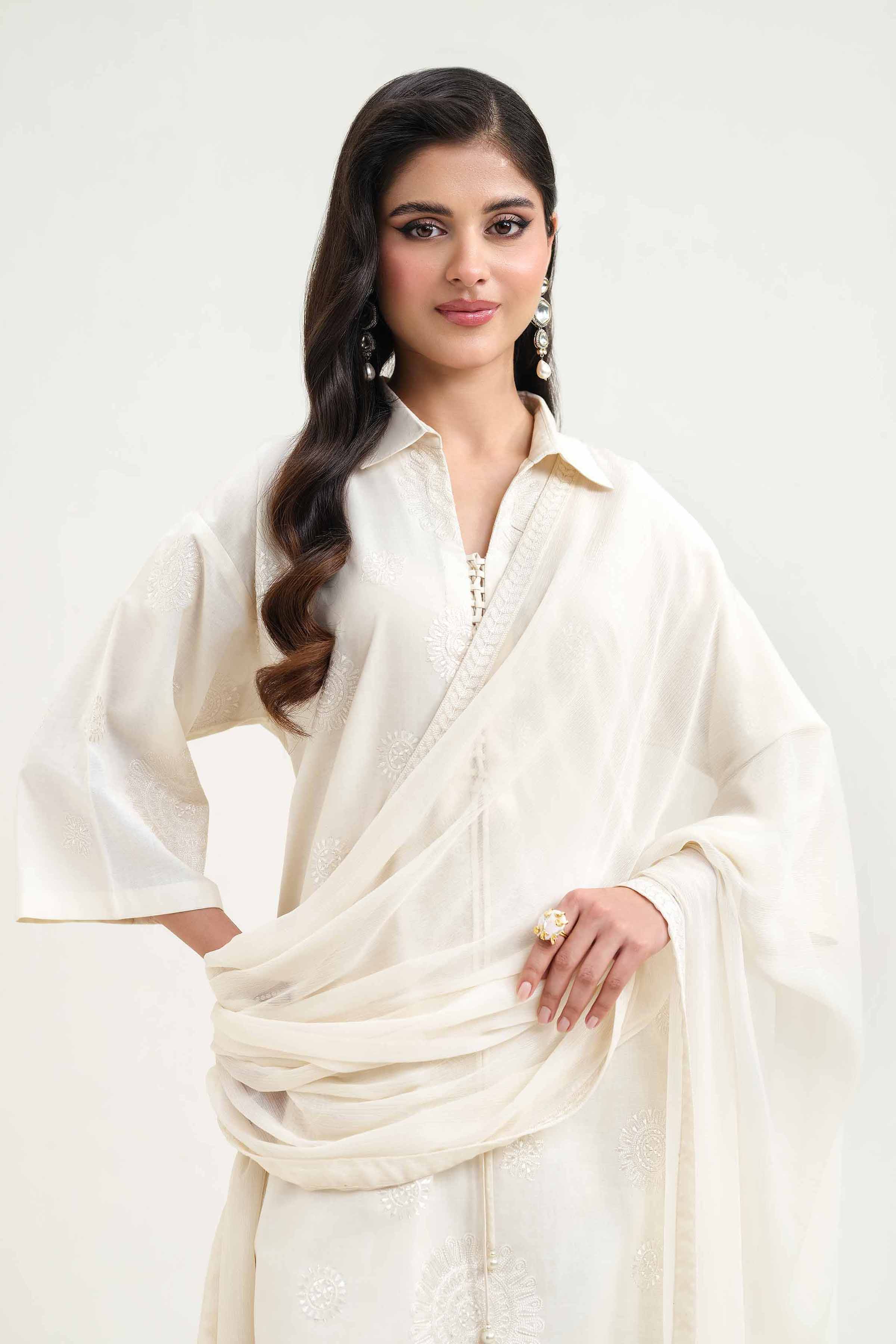 3 Piece - Embroidered Suit - KFS25-02