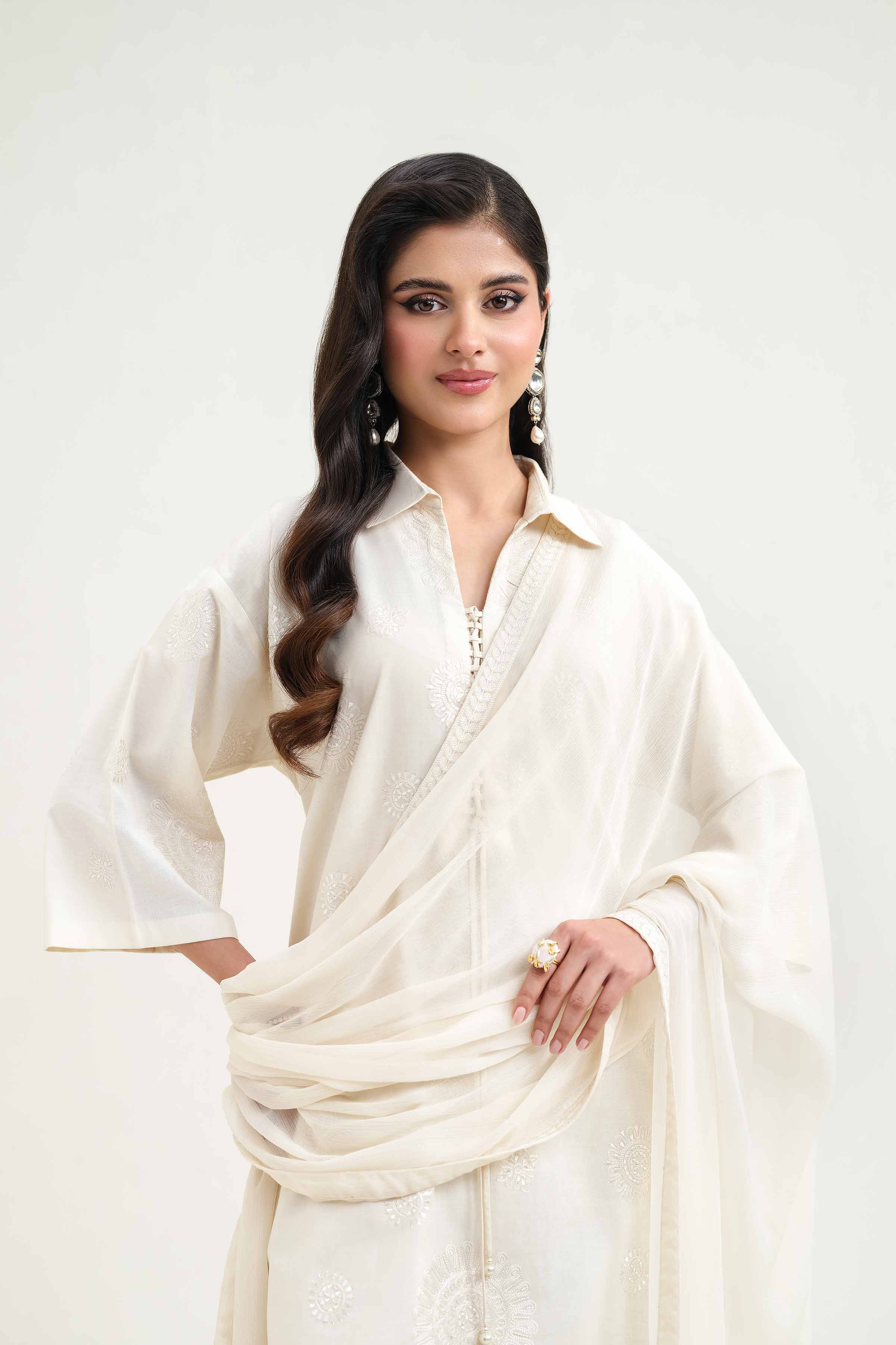 3 Piece - Embroidered Suit - KFS25-02