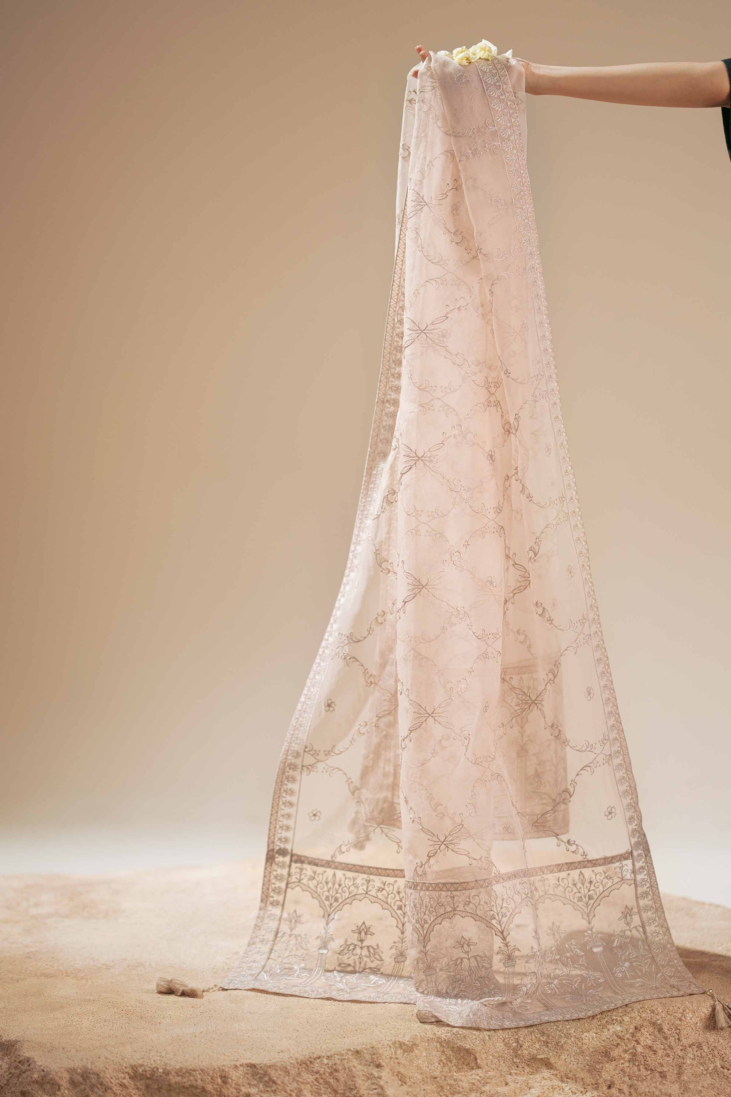 Embroidered Dupatta - KFS25-103