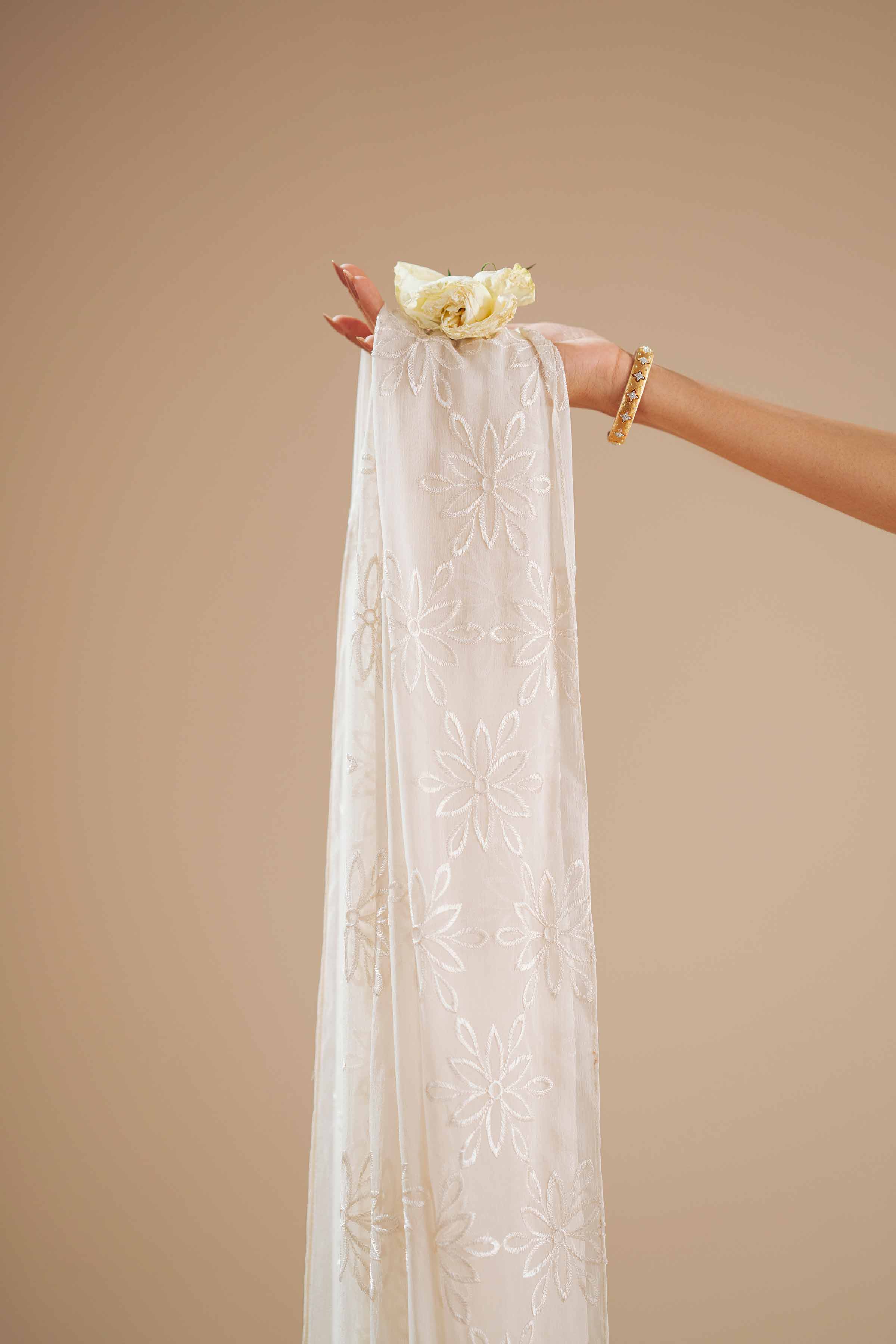 Embroidered Dupatta - KFS25-104
