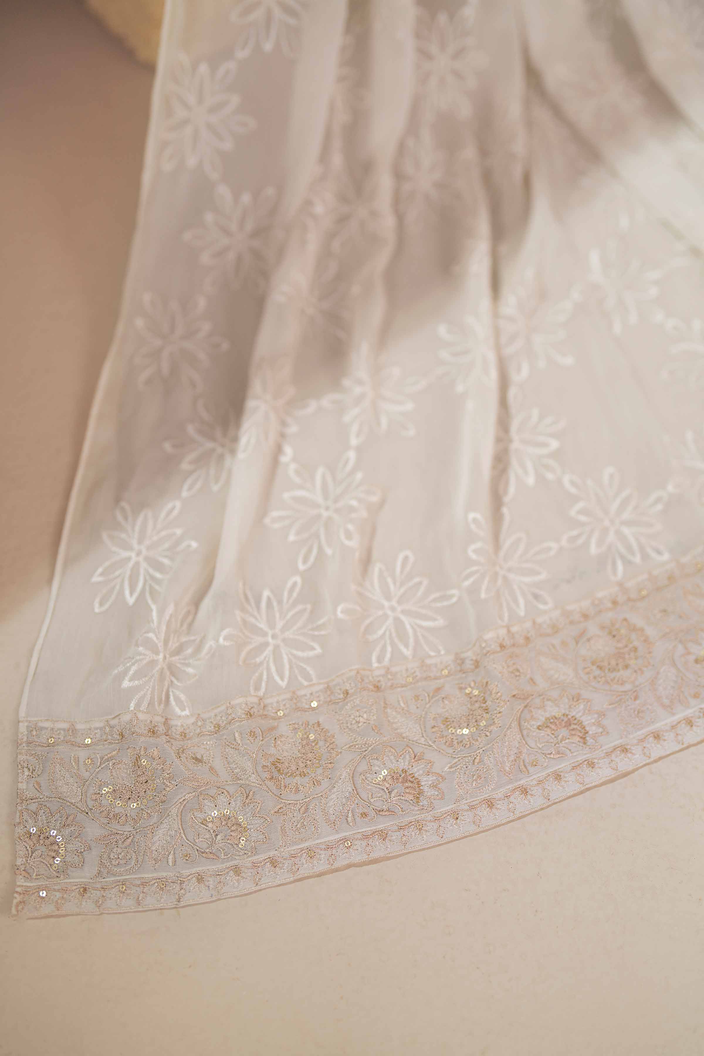Embroidered Dupatta - KFS25-104