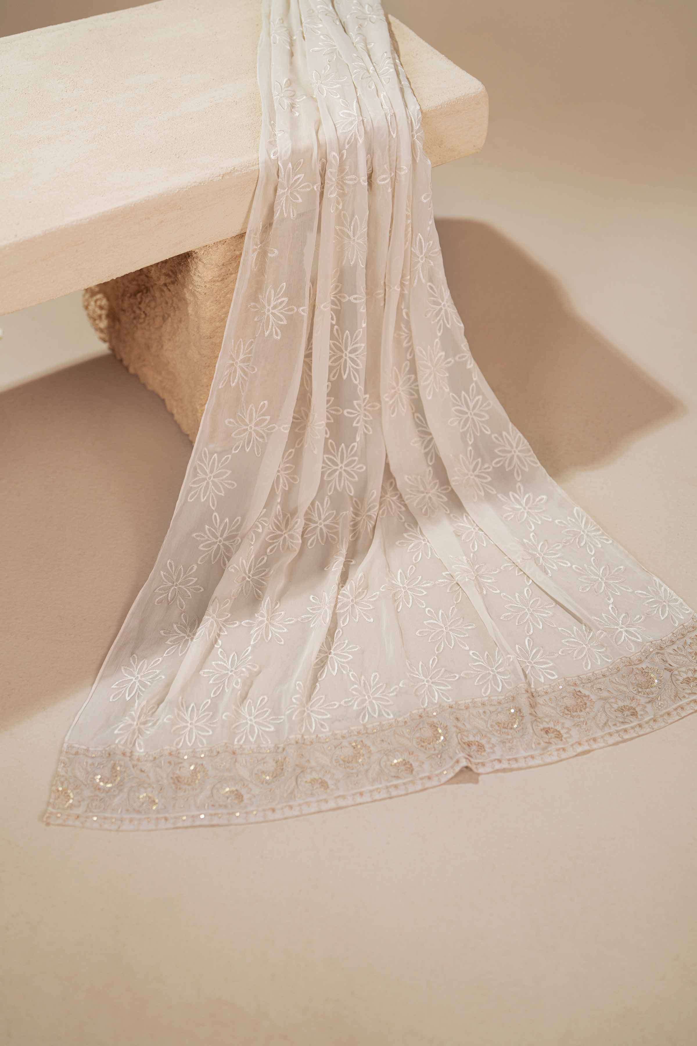 Embroidered Dupatta - KFS25-104