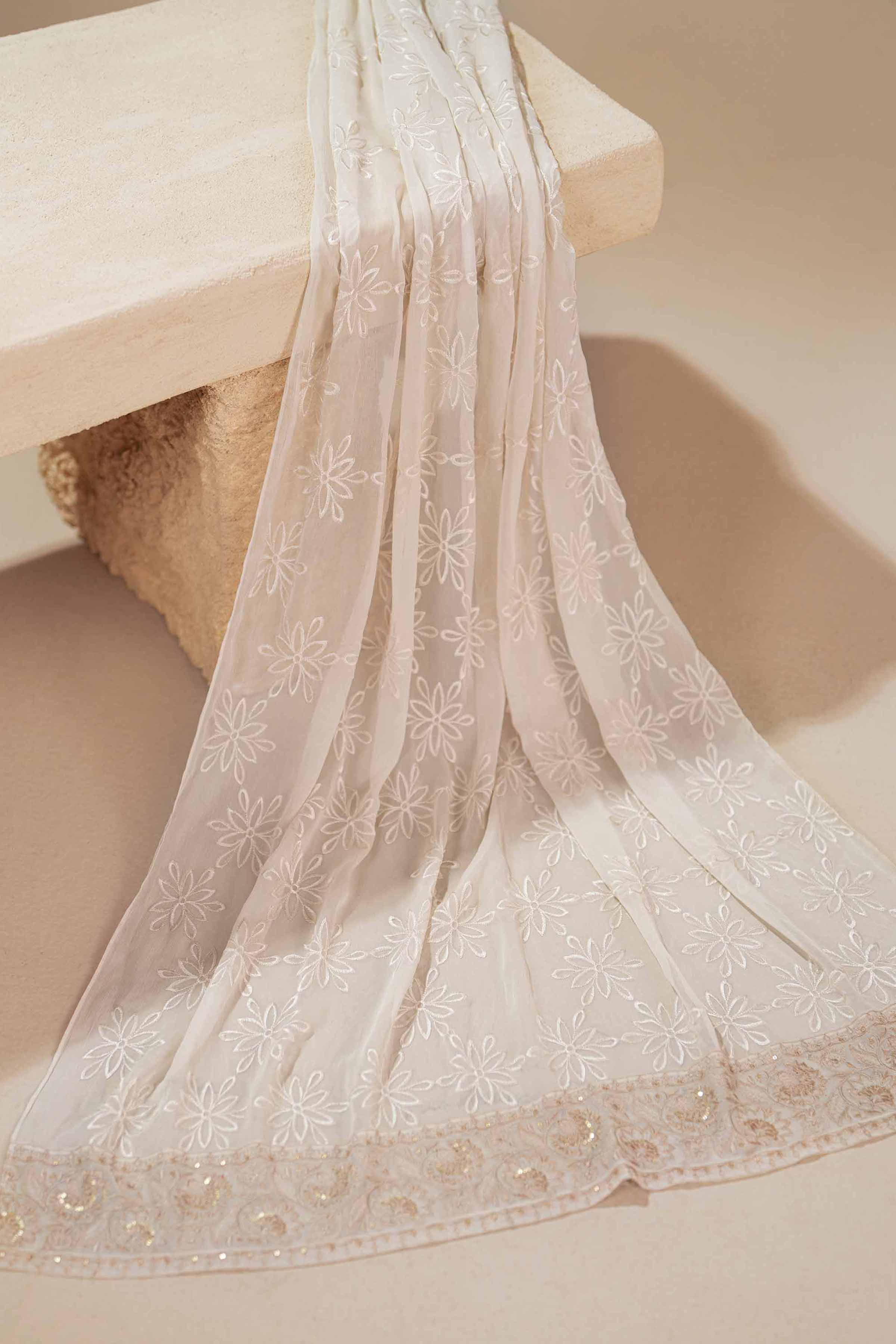 Embroidered Dupatta - KFS25-104