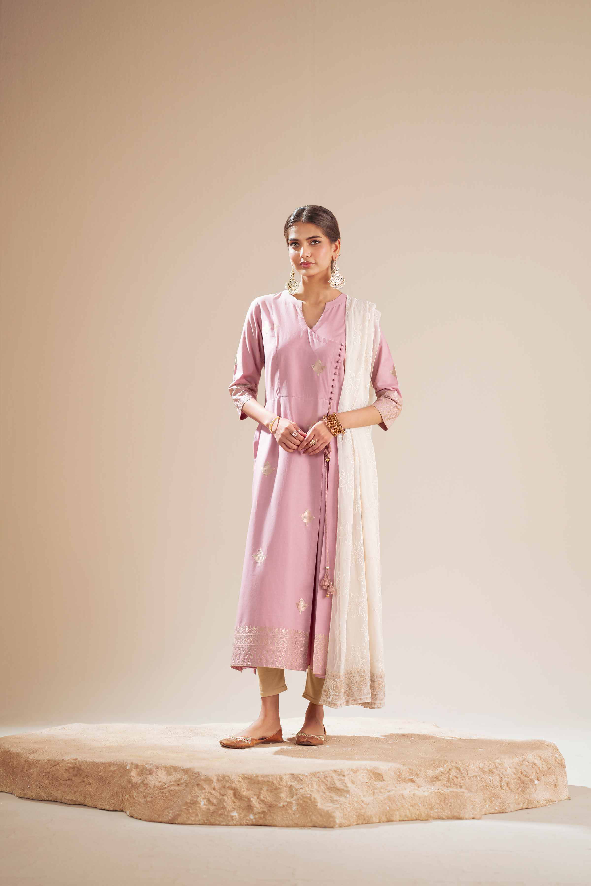 Embroidered Dupatta - KFS25-104
