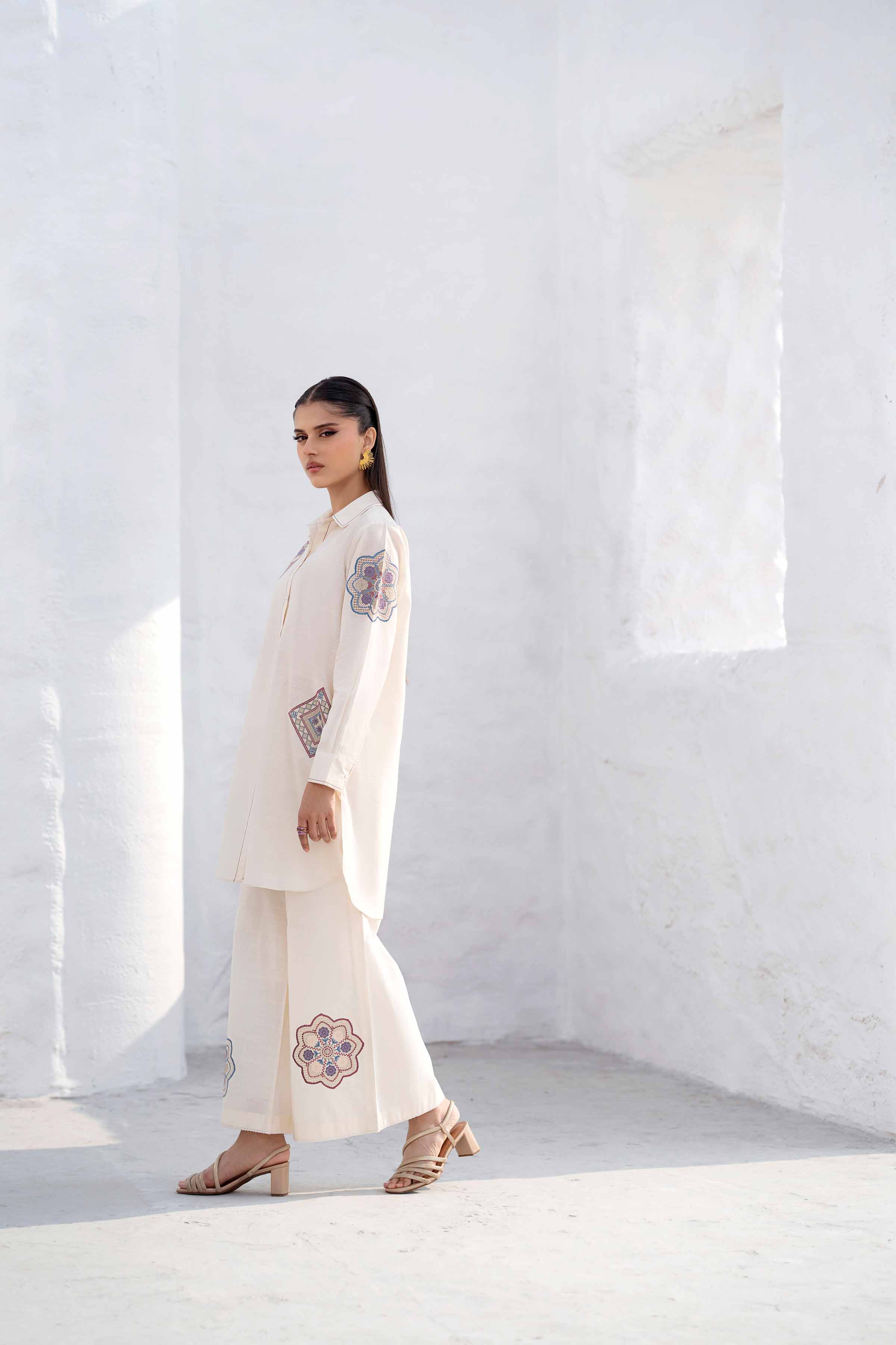 2 Piece - Embroidered Suit - KFS25-14