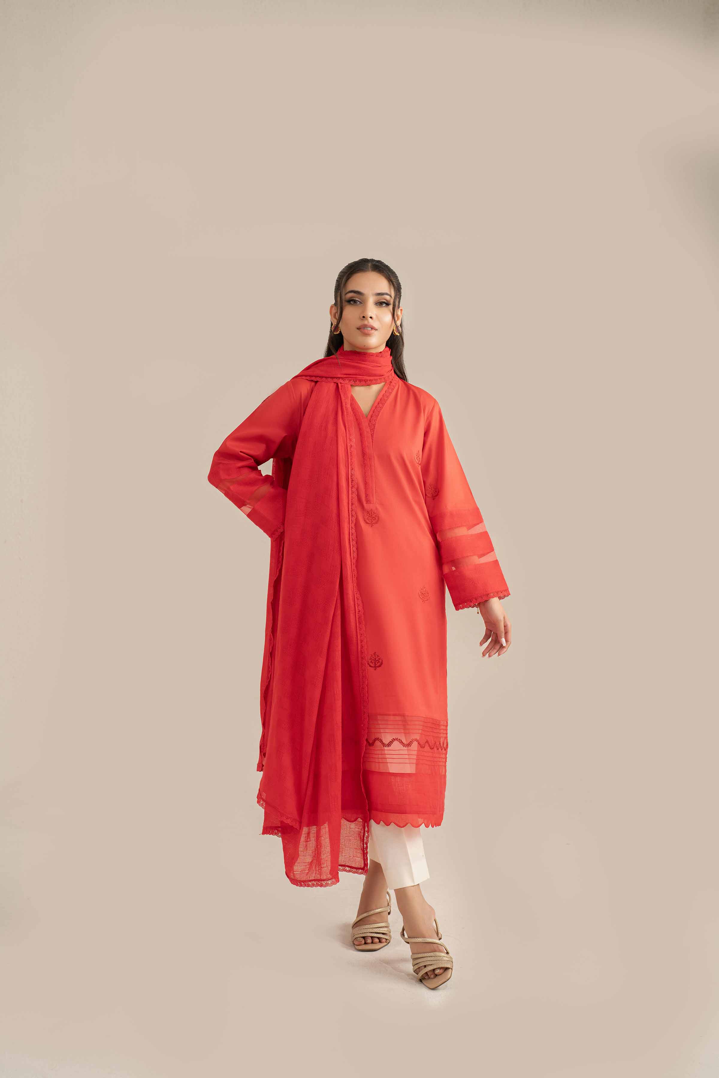 2 Piece - Embroidered Suit - KFS25-19