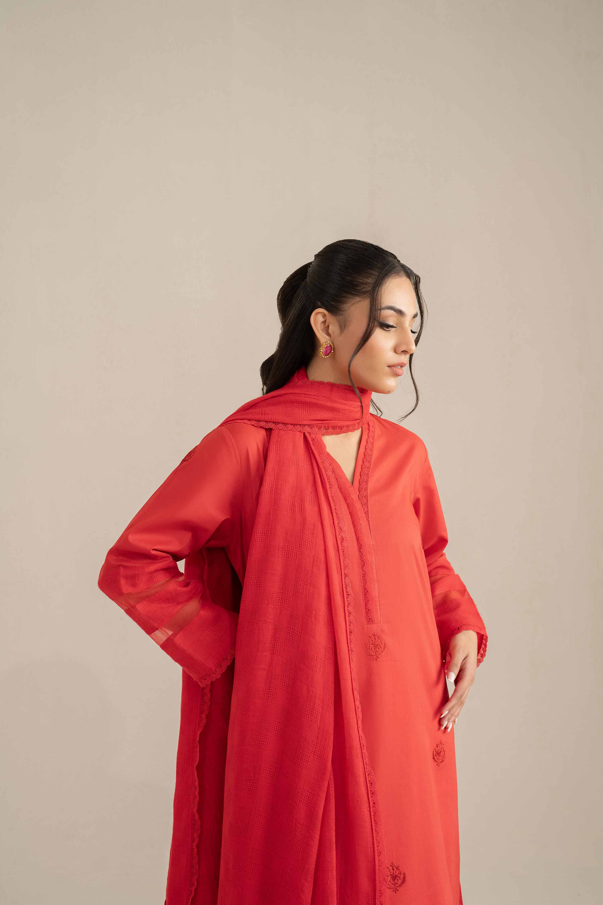 2 Piece - Embroidered Suit - KFS25-19